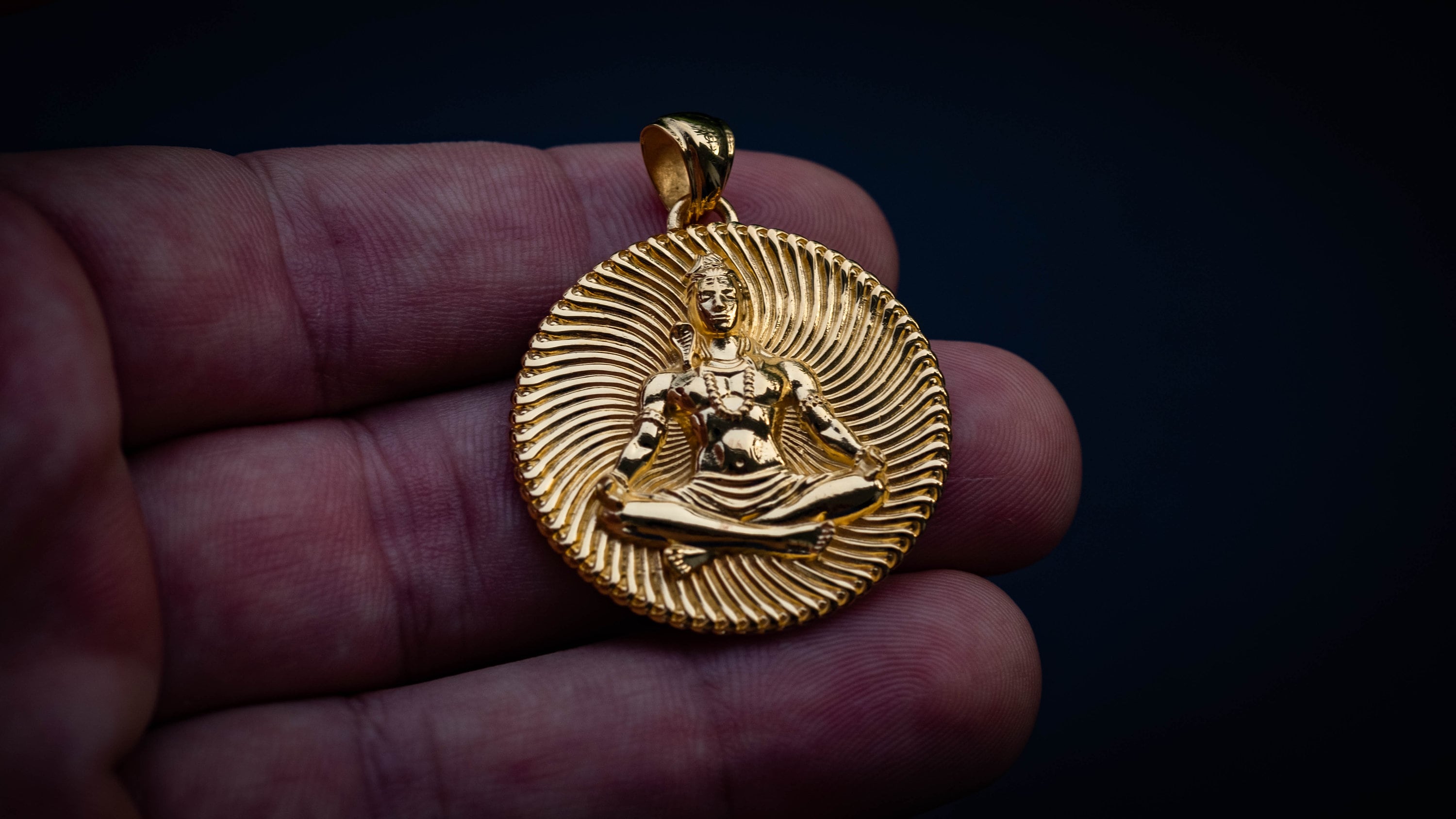 Gold Shiva Pendant