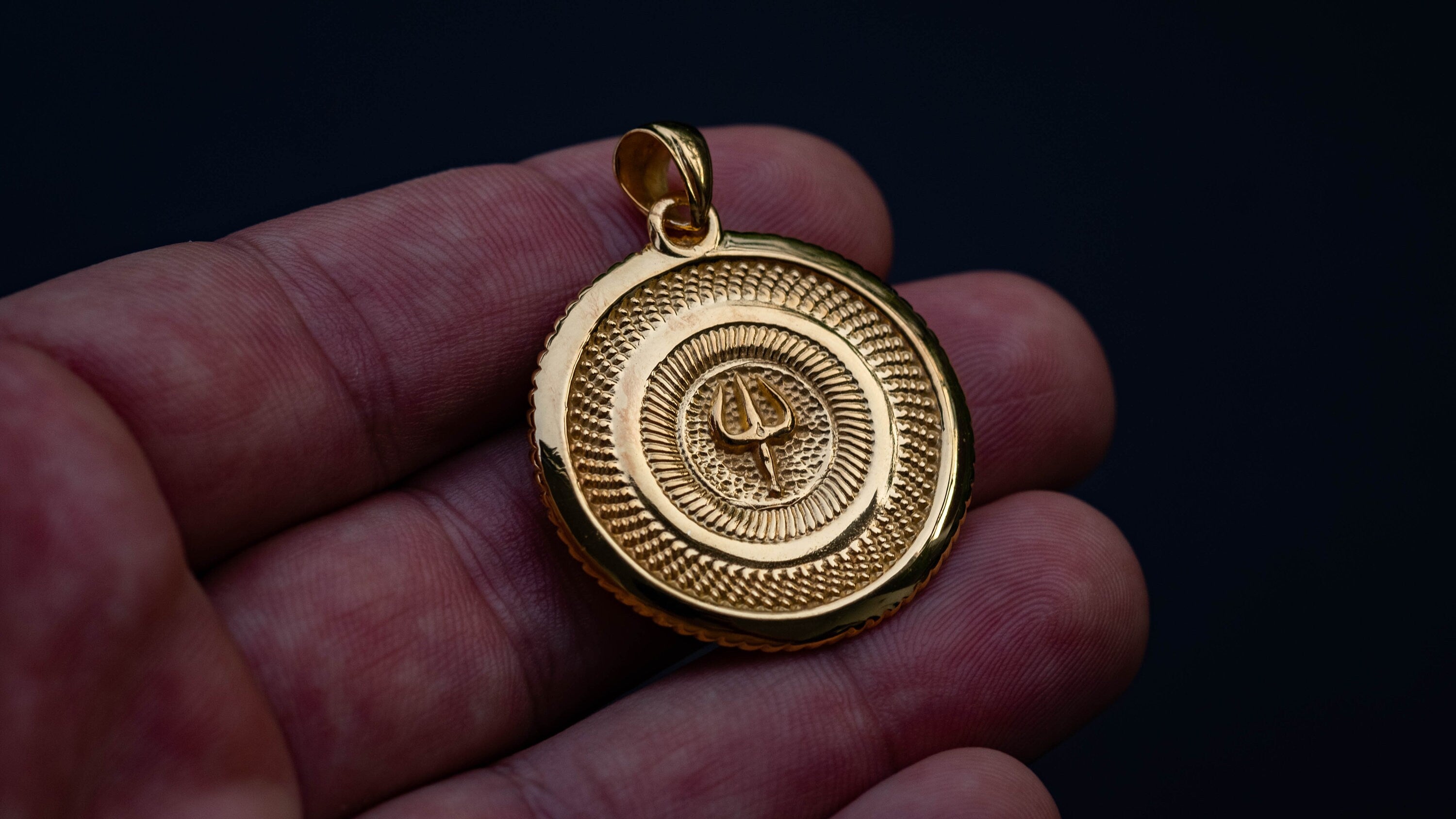 Gold Shiva Pendant