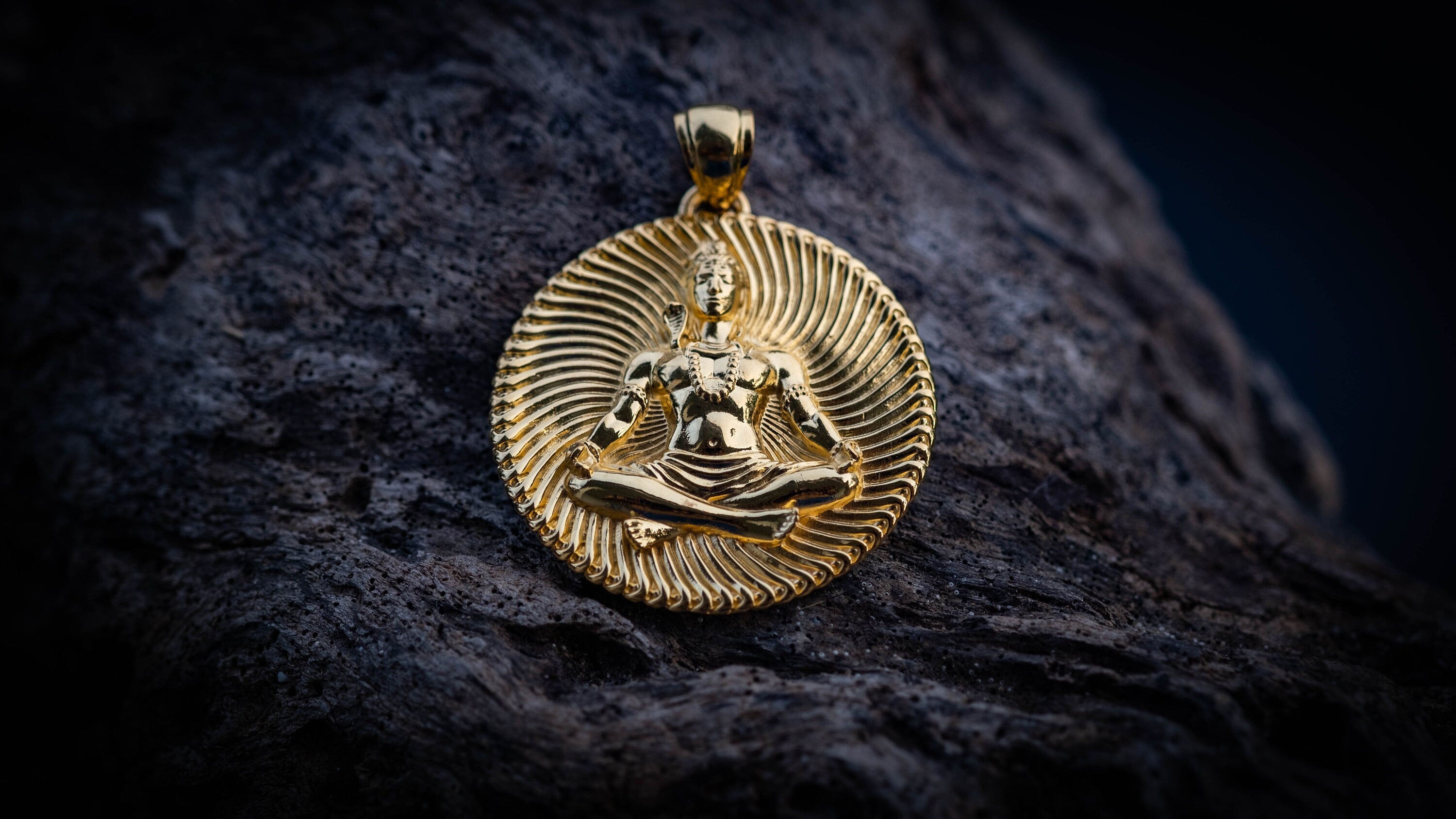 Gold Shiva Pendant