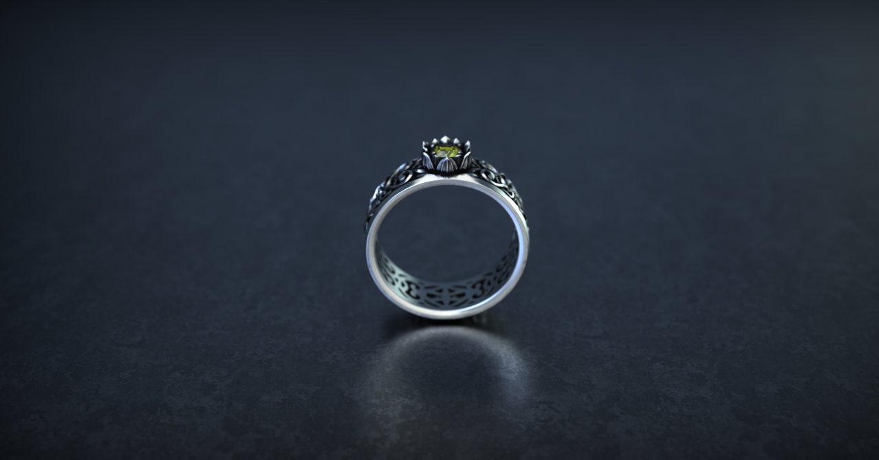 Victorian Engagement Ring | Silver Filigree Ring | Flower Engagement Ring | Art Deco Ring | Victorian Jewelry | Vintage Ring