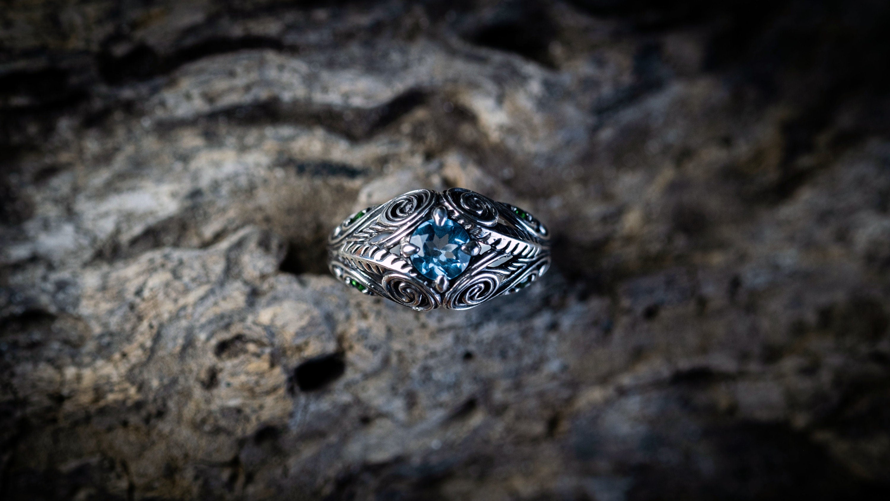 Elven Engagement Ring | Fairy Ring | Nature Inspired Ring | Victorian Jewelry | Fantasy Jewelry | Gift for Her