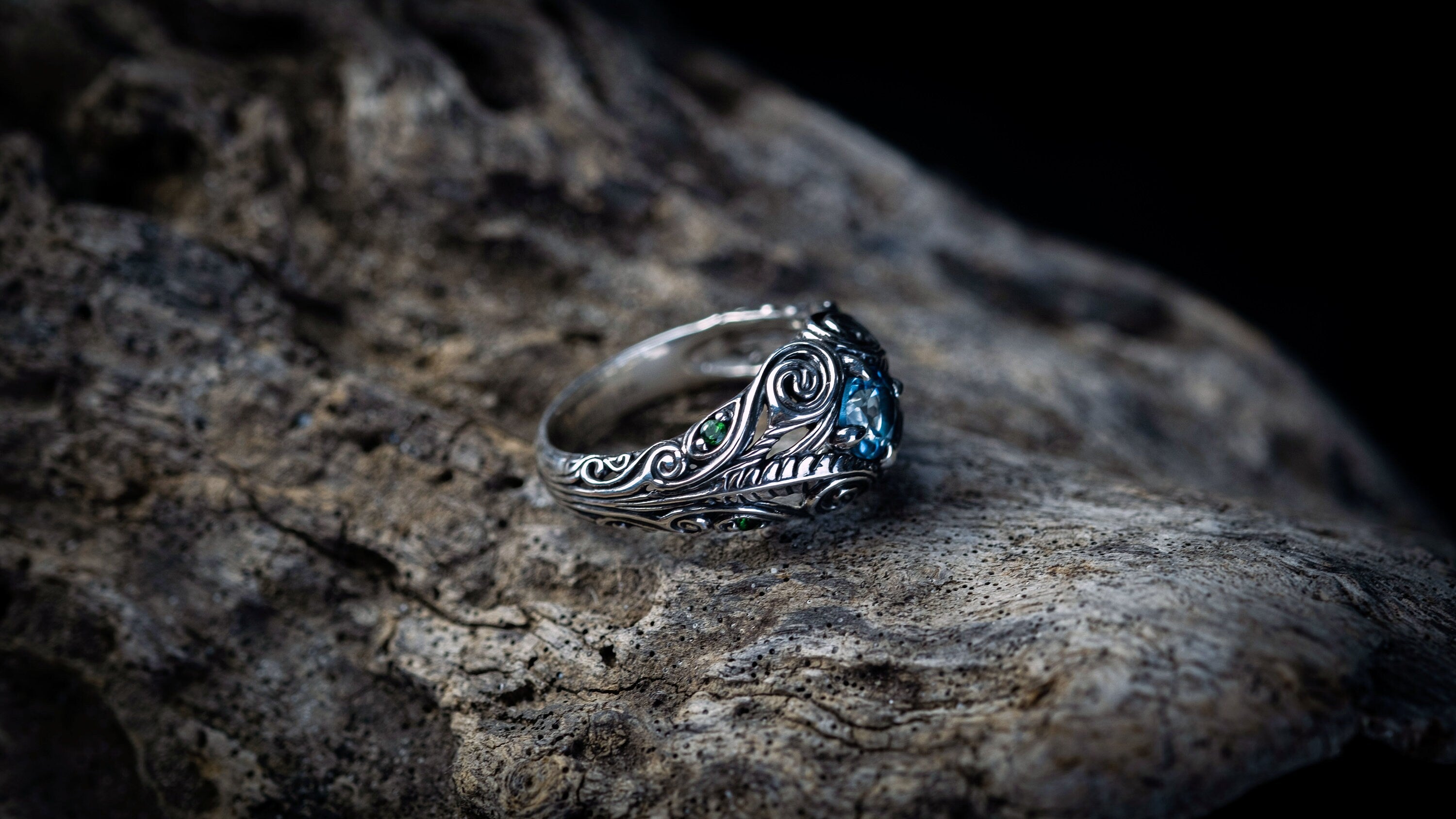Elven Engagement Ring | Fairy Ring | Nature Inspired Ring | Victorian Jewelry | Fantasy Jewelry | Gift for Her