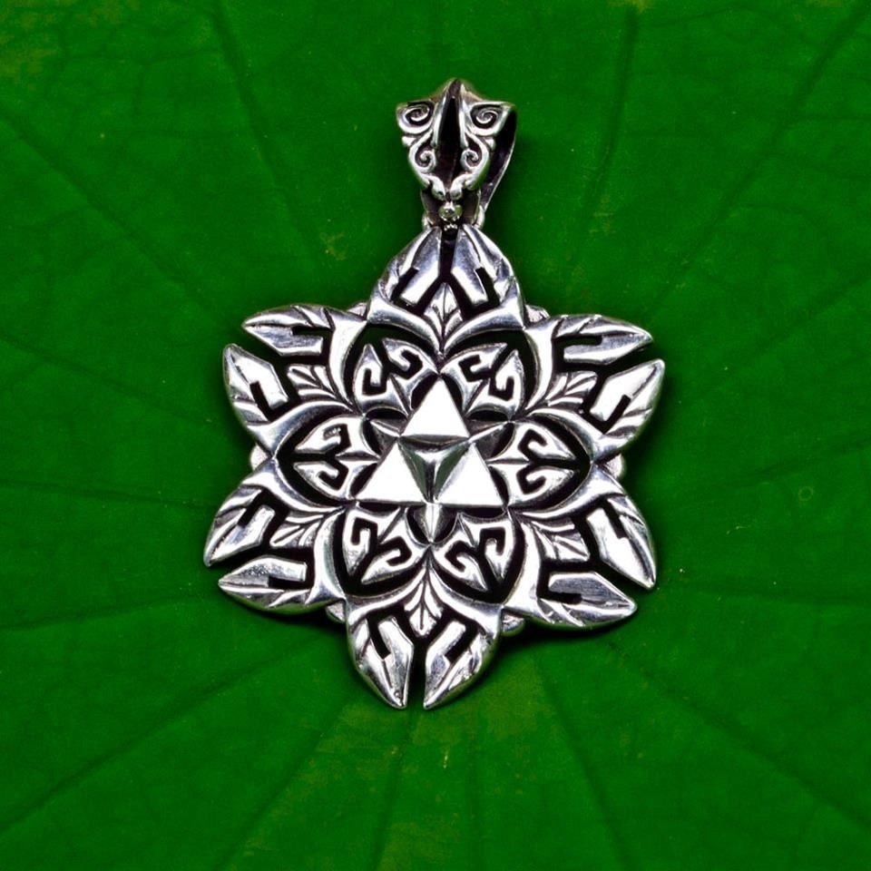 Sterling Silver Merkaba Pendant- Sacred Geometry Jewelry| Metatron's Cube Pendant | Spiritual Yoga Necklace for Meditation & Healing