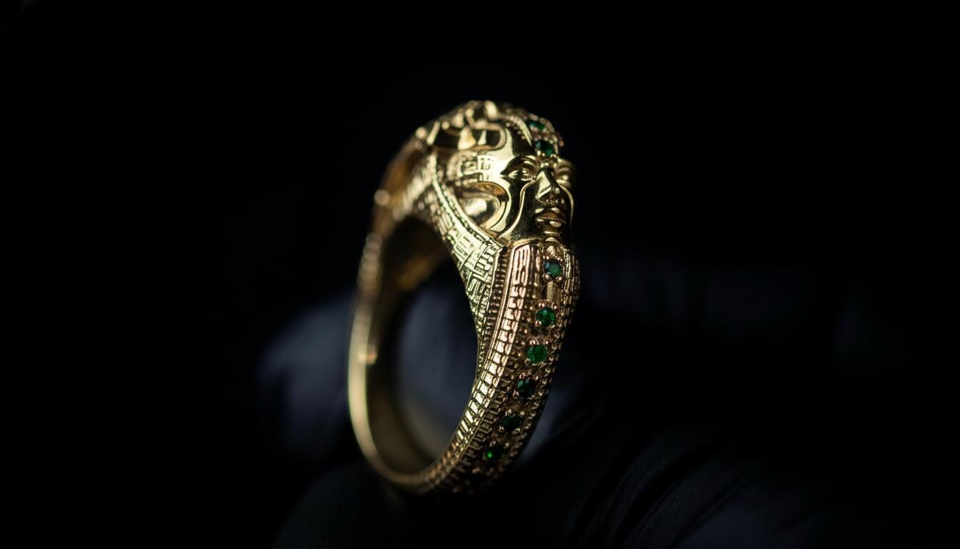 Gold Alien Ring 'Symbiote'