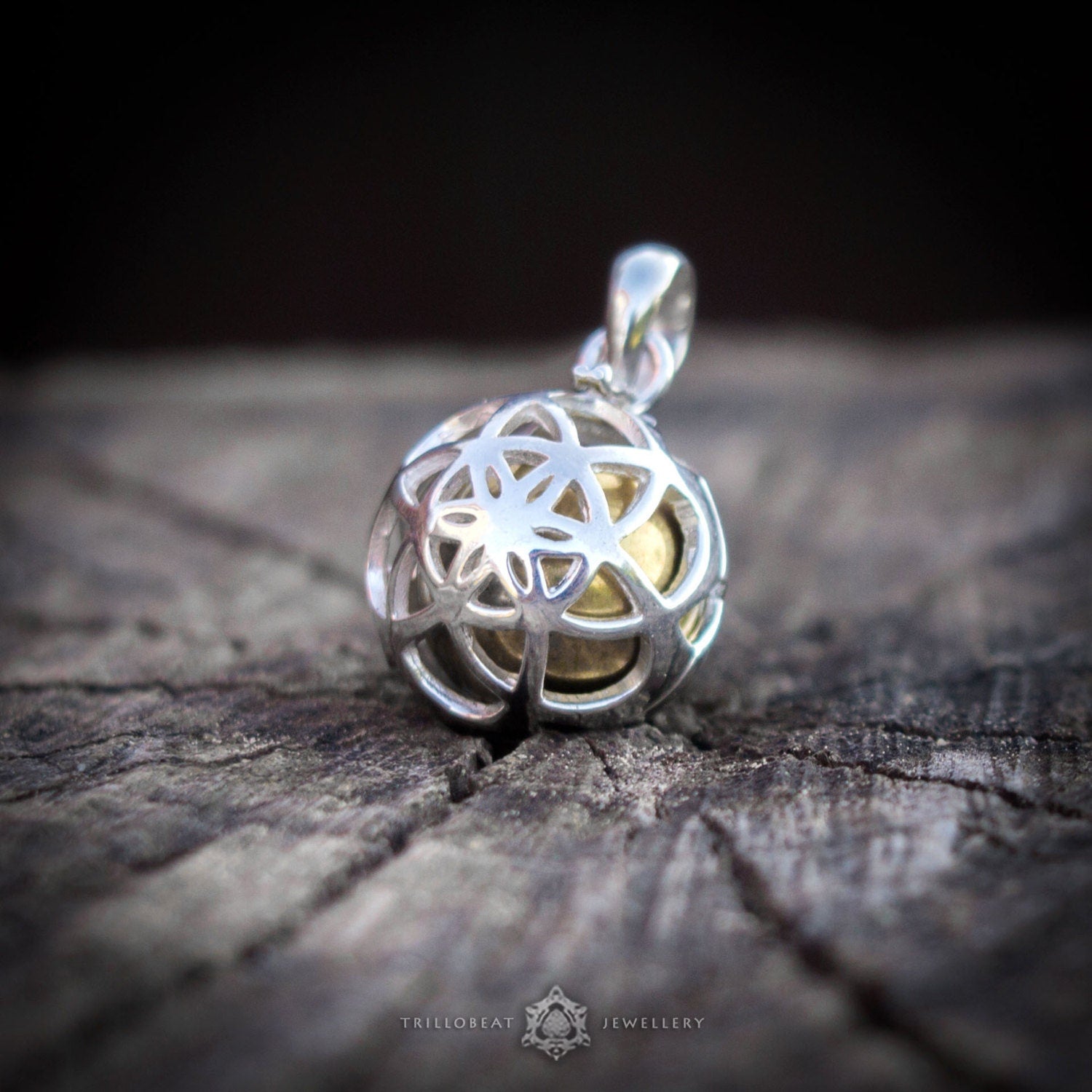 Flower Of Life Sacred Geometry Pendant 'Crystal Ball'