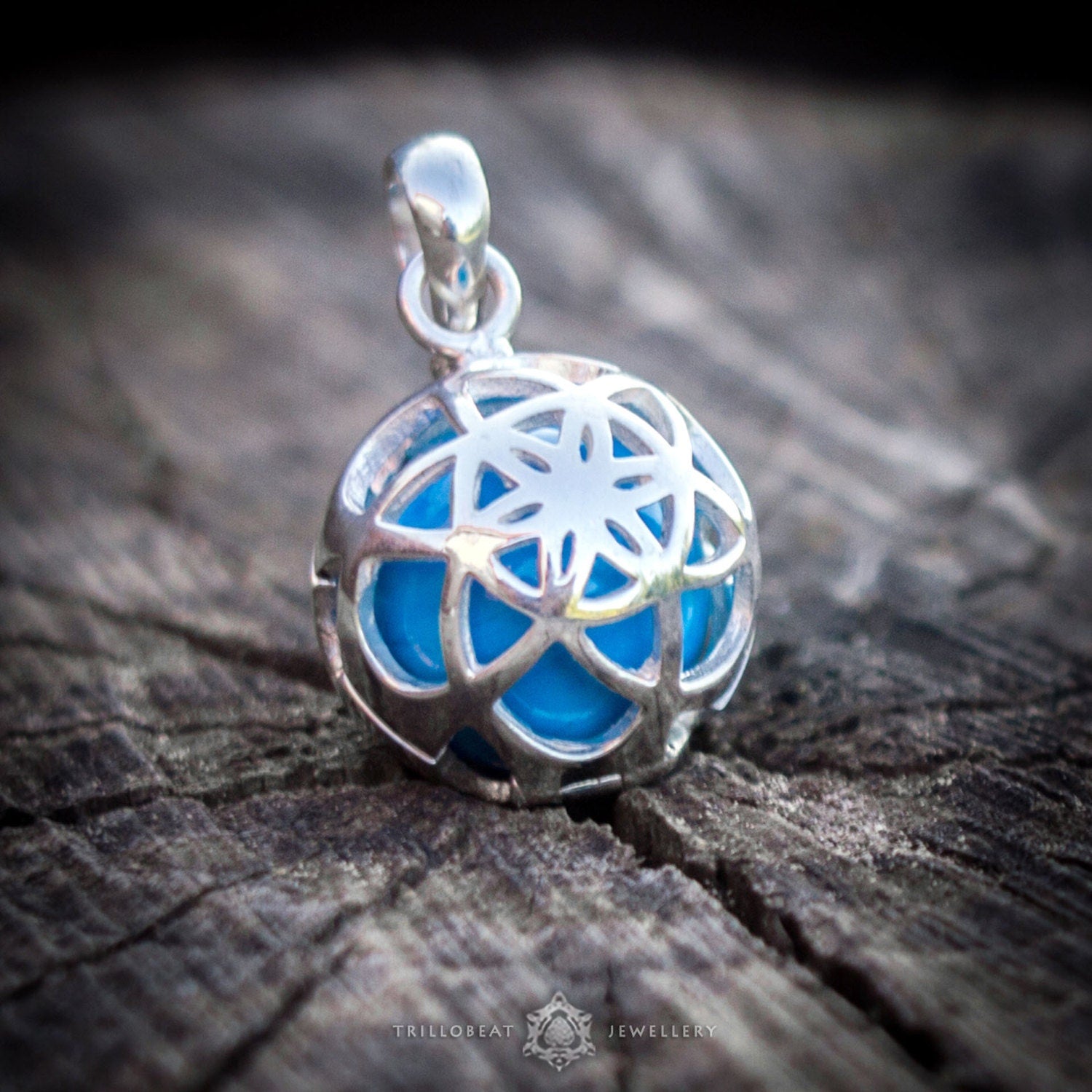 Flower Of Life Sacred Geometry Pendant 'Crystal Ball'