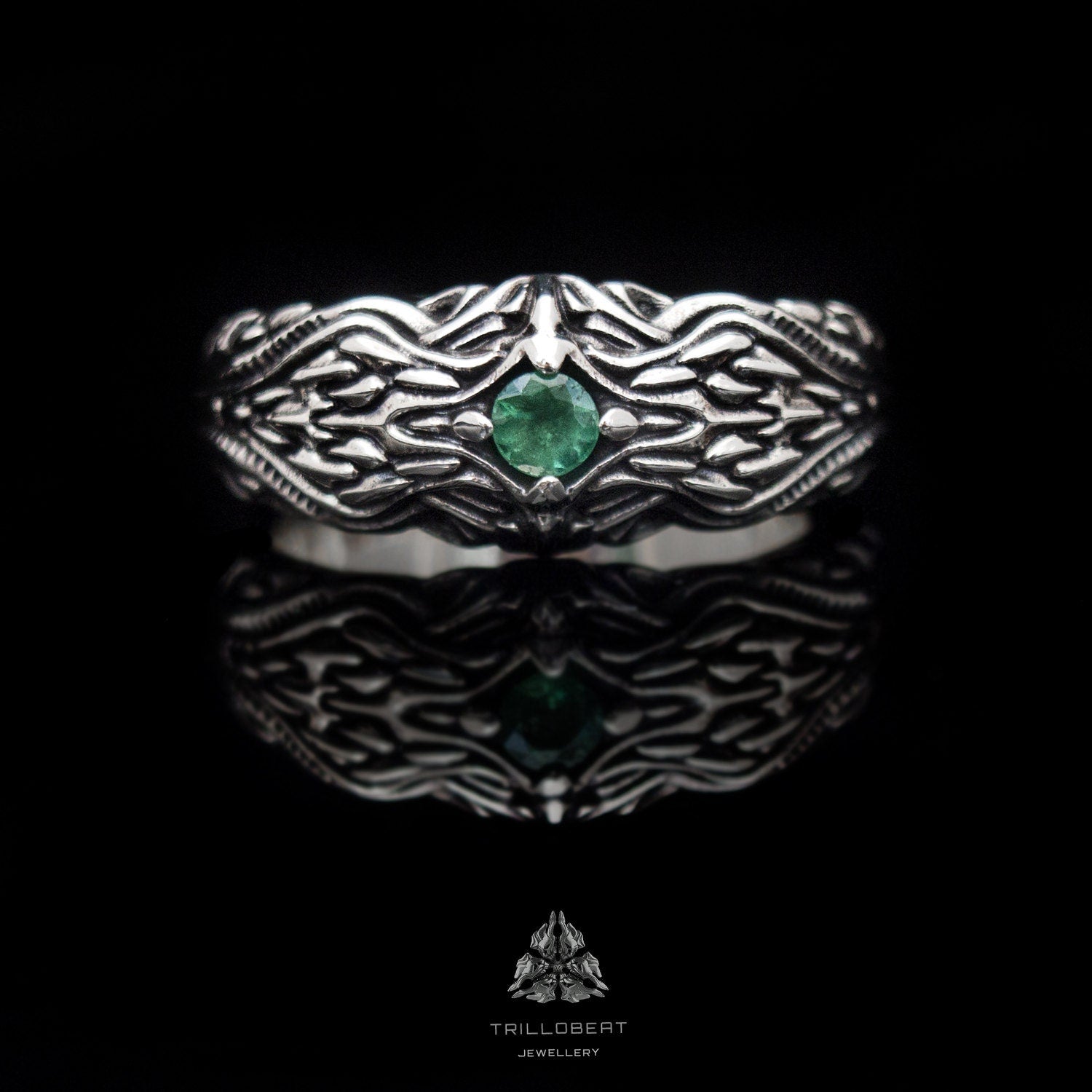 Dragon Scales Handmade Silver Men Ring