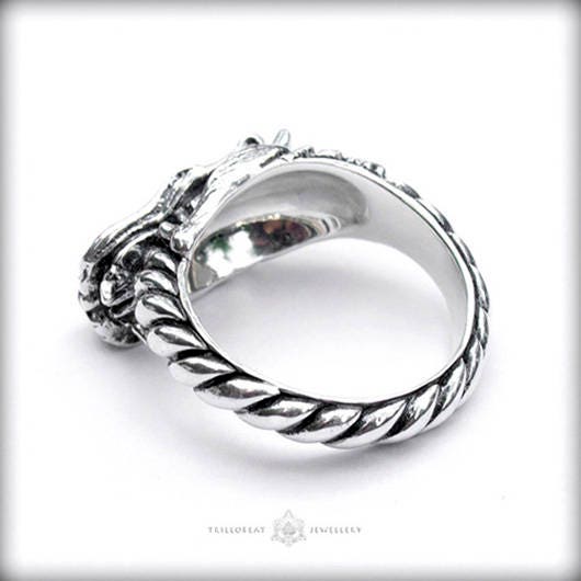 Sterling Silver Dragon Ring