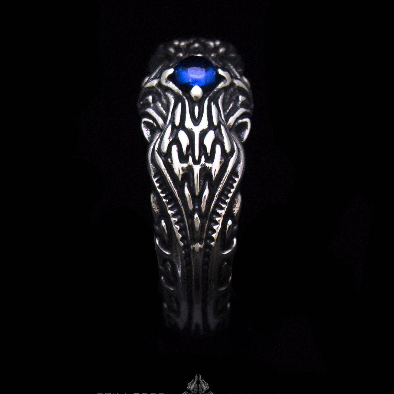 Dragon Scales Handmade Silver Men Ring