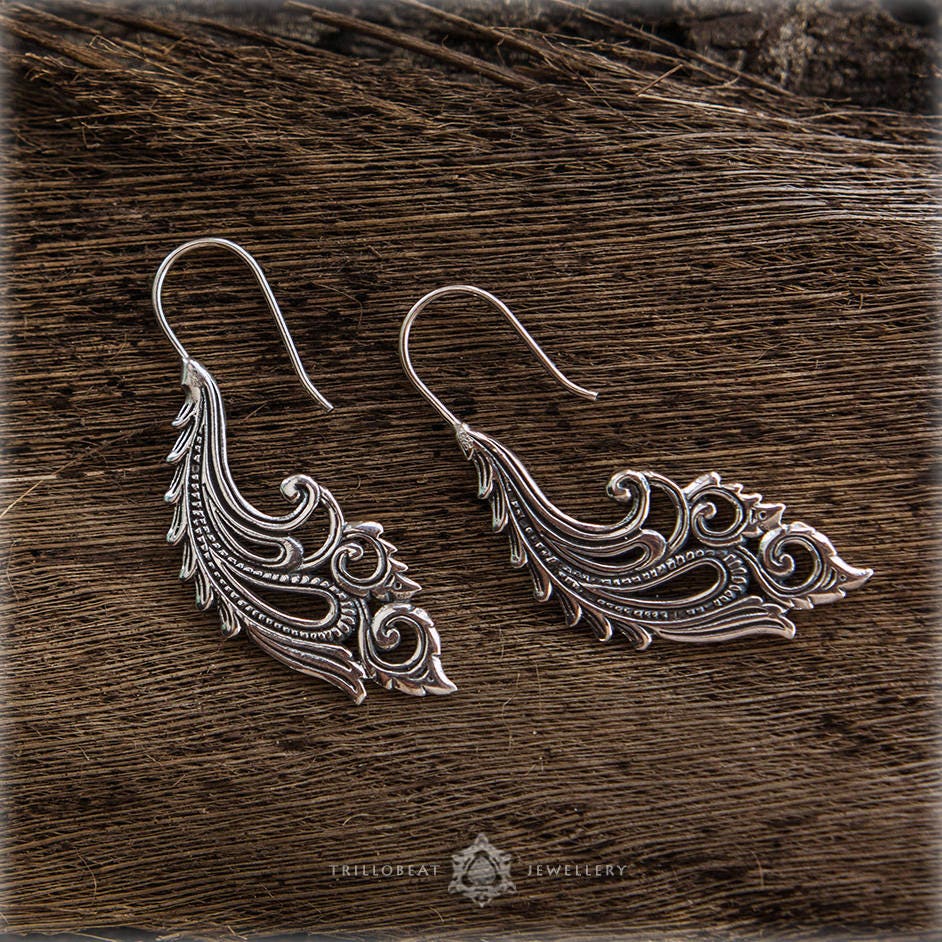 Sterling Silver Botanical Earrings