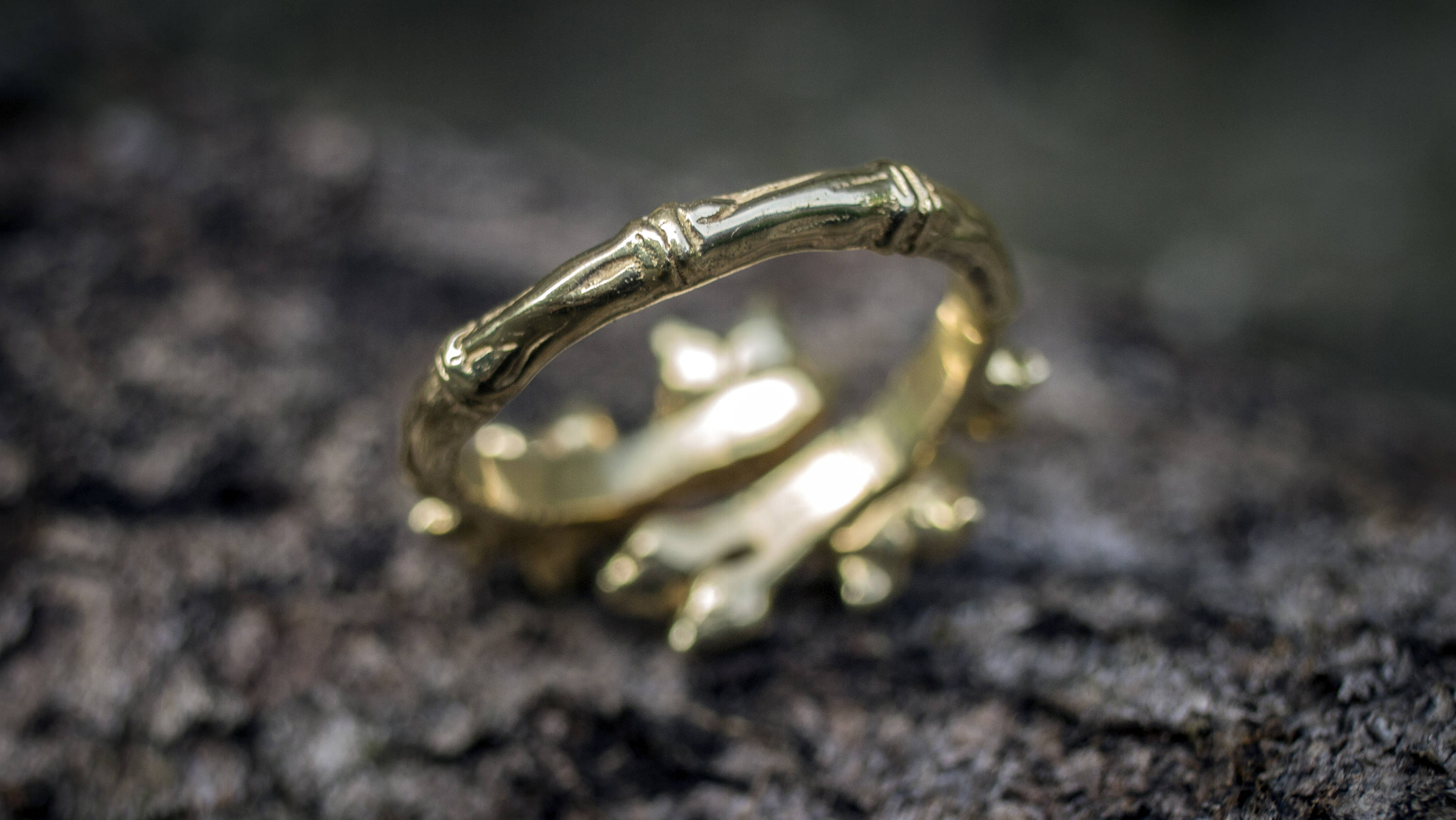 Gold Orchid Ring