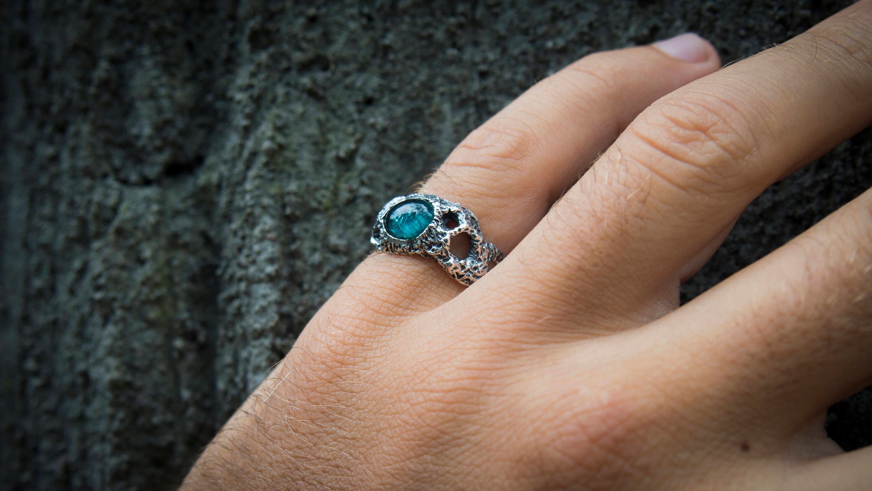 Blue Tourmaline Ring