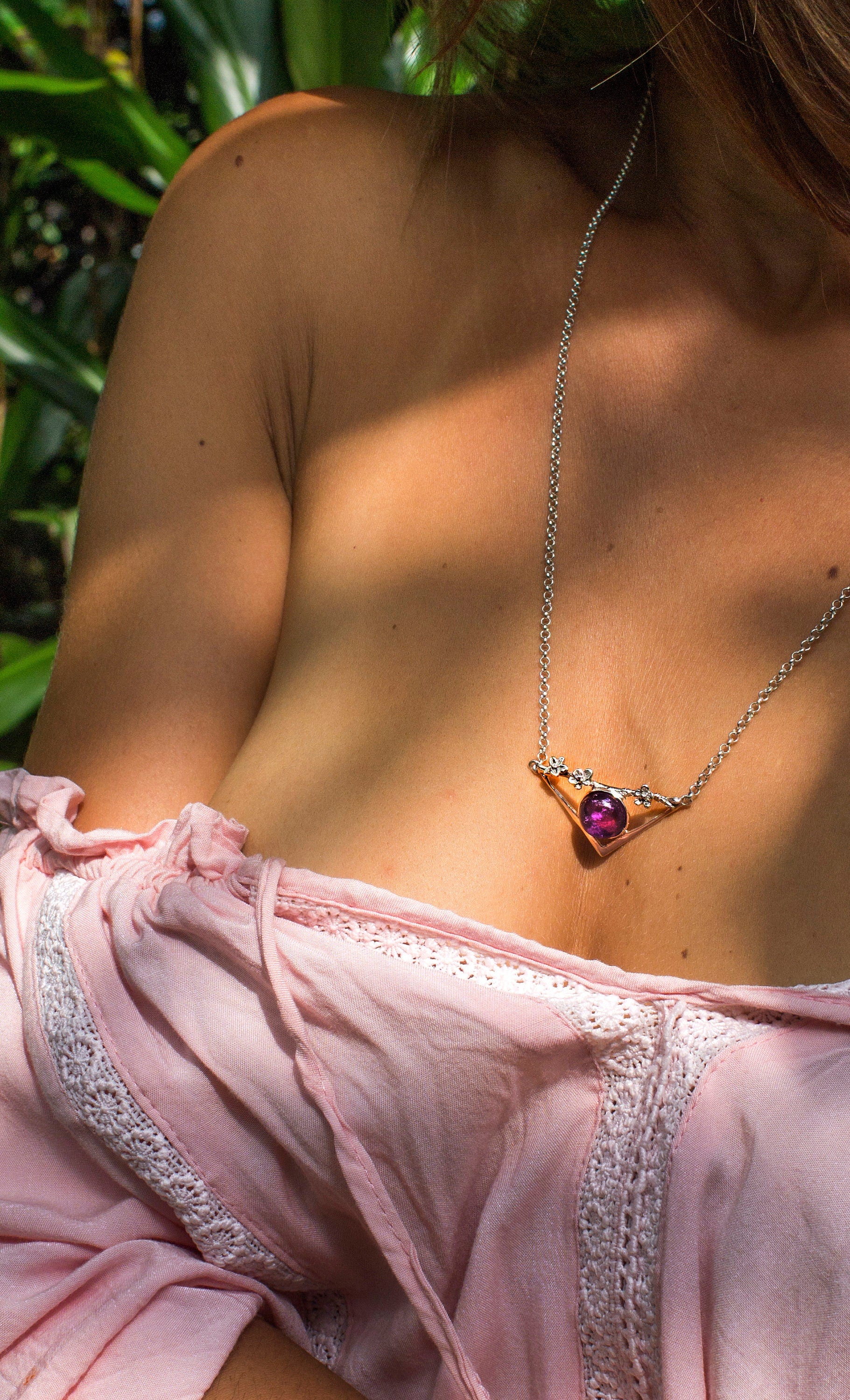 Flower Necklace 'Orchid Flower'