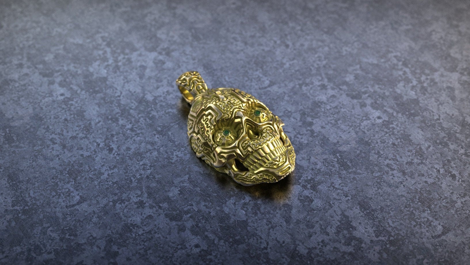 Gold Skull Pendant