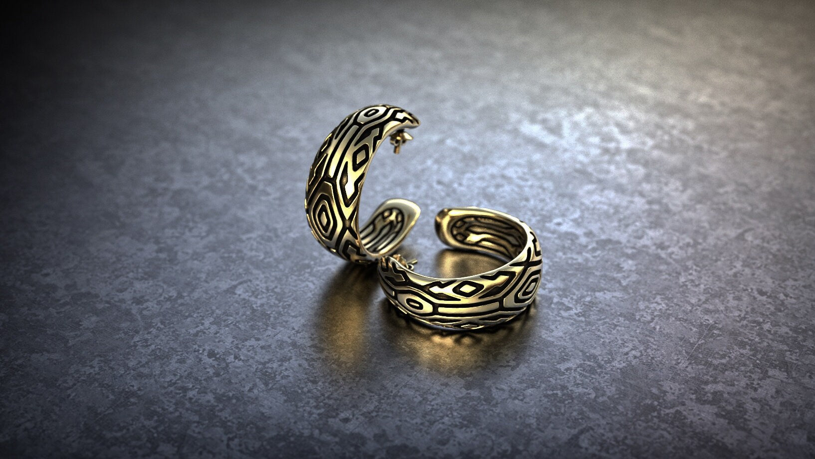 Gold earrings 14k