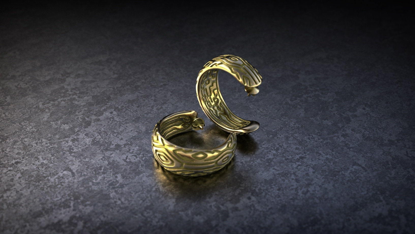 Gold earrings 14k