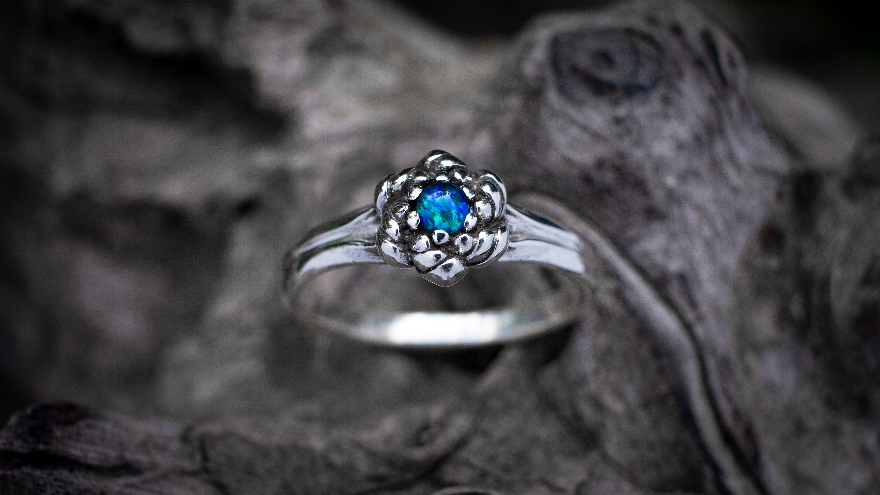 Rainbow Moonstone Ring