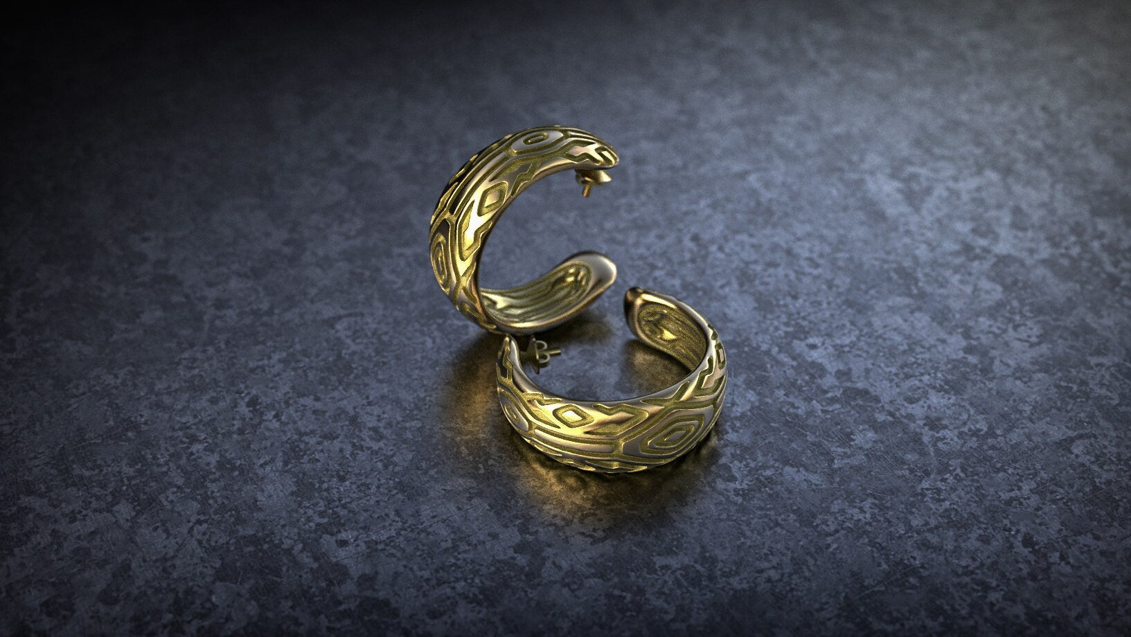 Gold earrings 14k