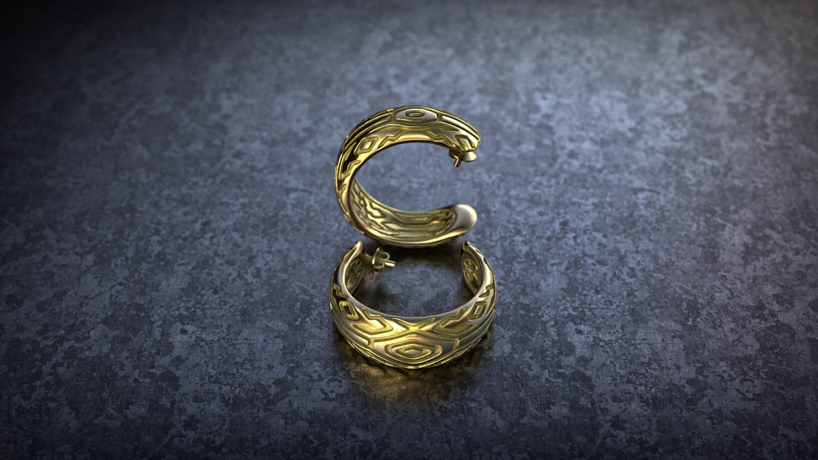 Gold earrings 14k