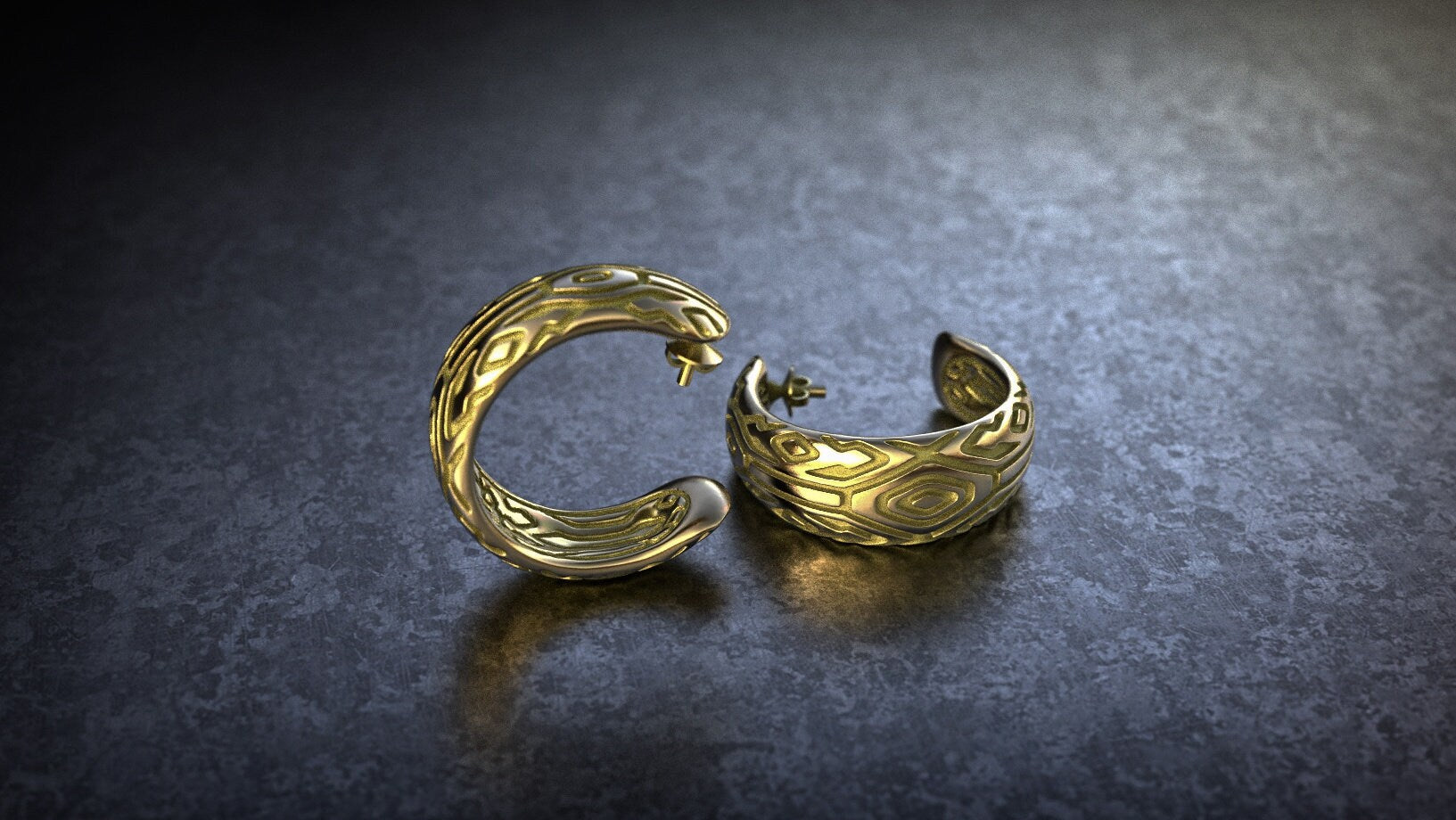 Gold earrings 14k