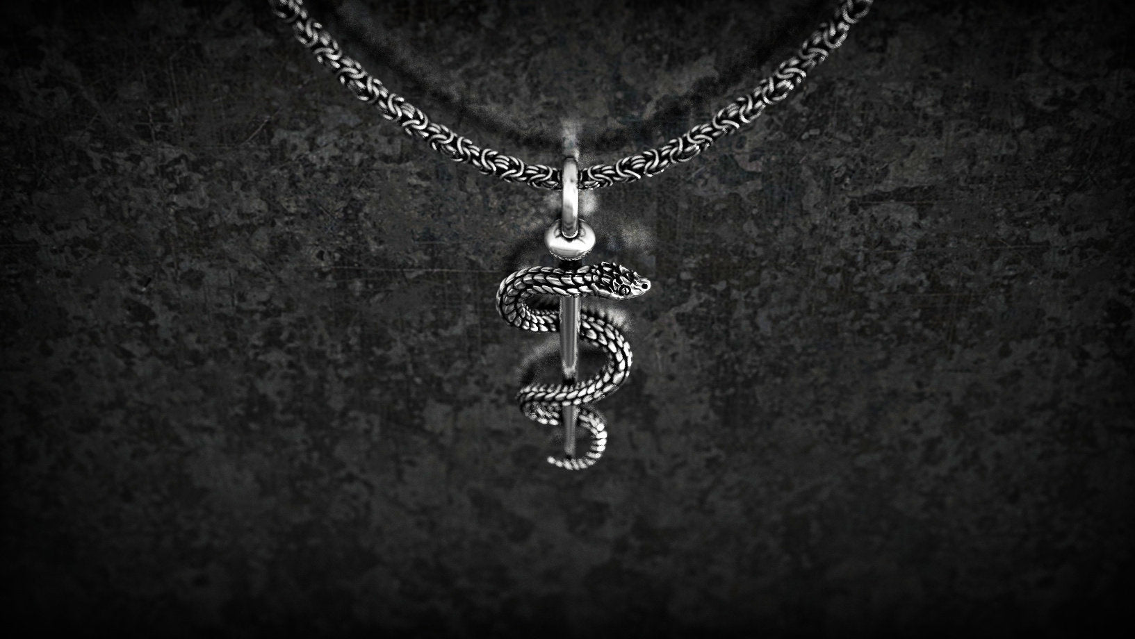 Silver Snake Pendant