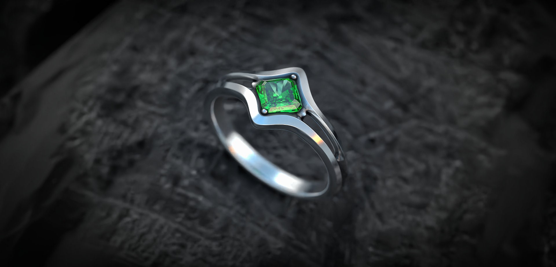 Garnet Engagement Ring