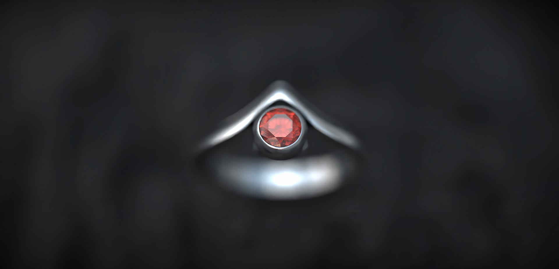 Minimalist Engagement Ring with Gemstone