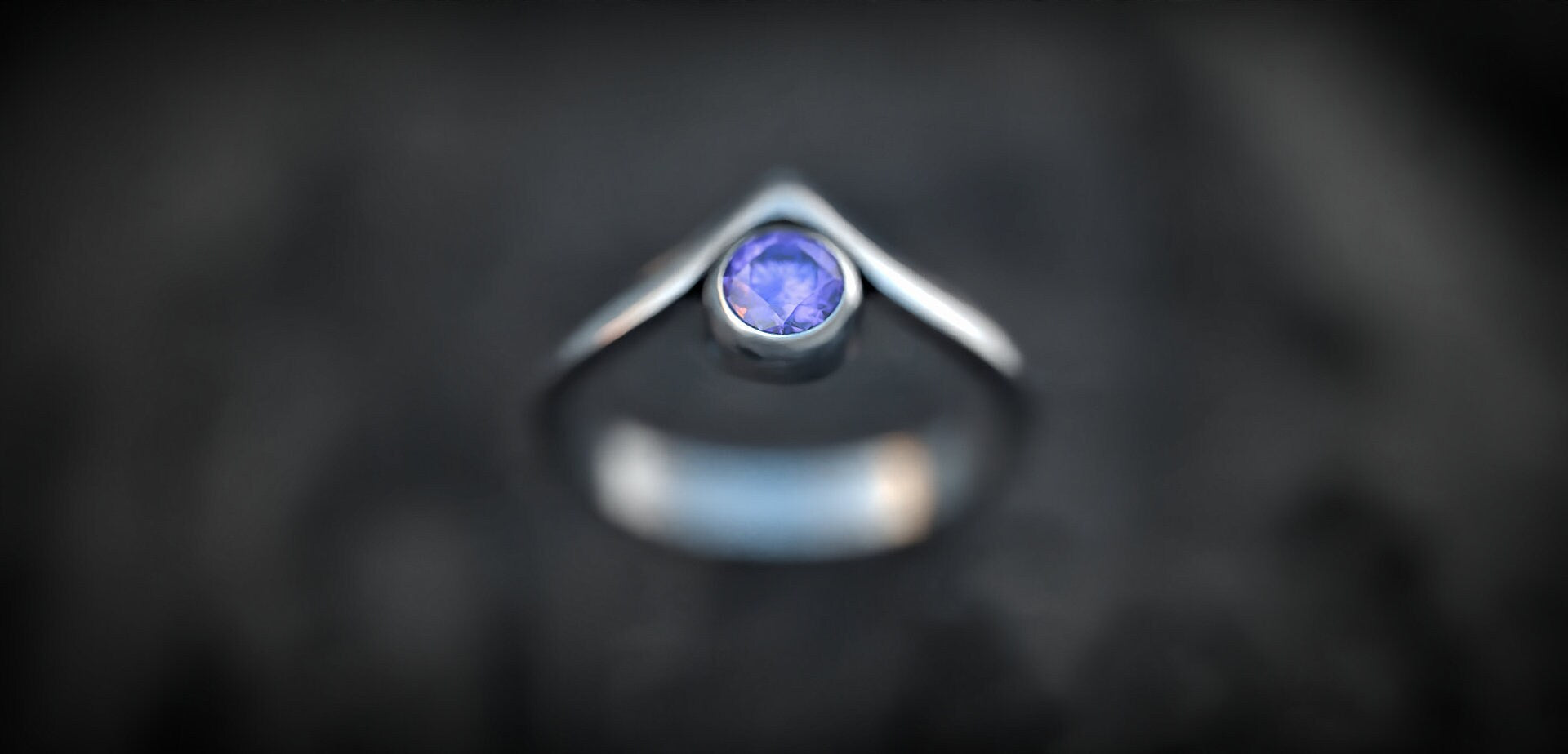 Minimalist Engagement Ring with Gemstone