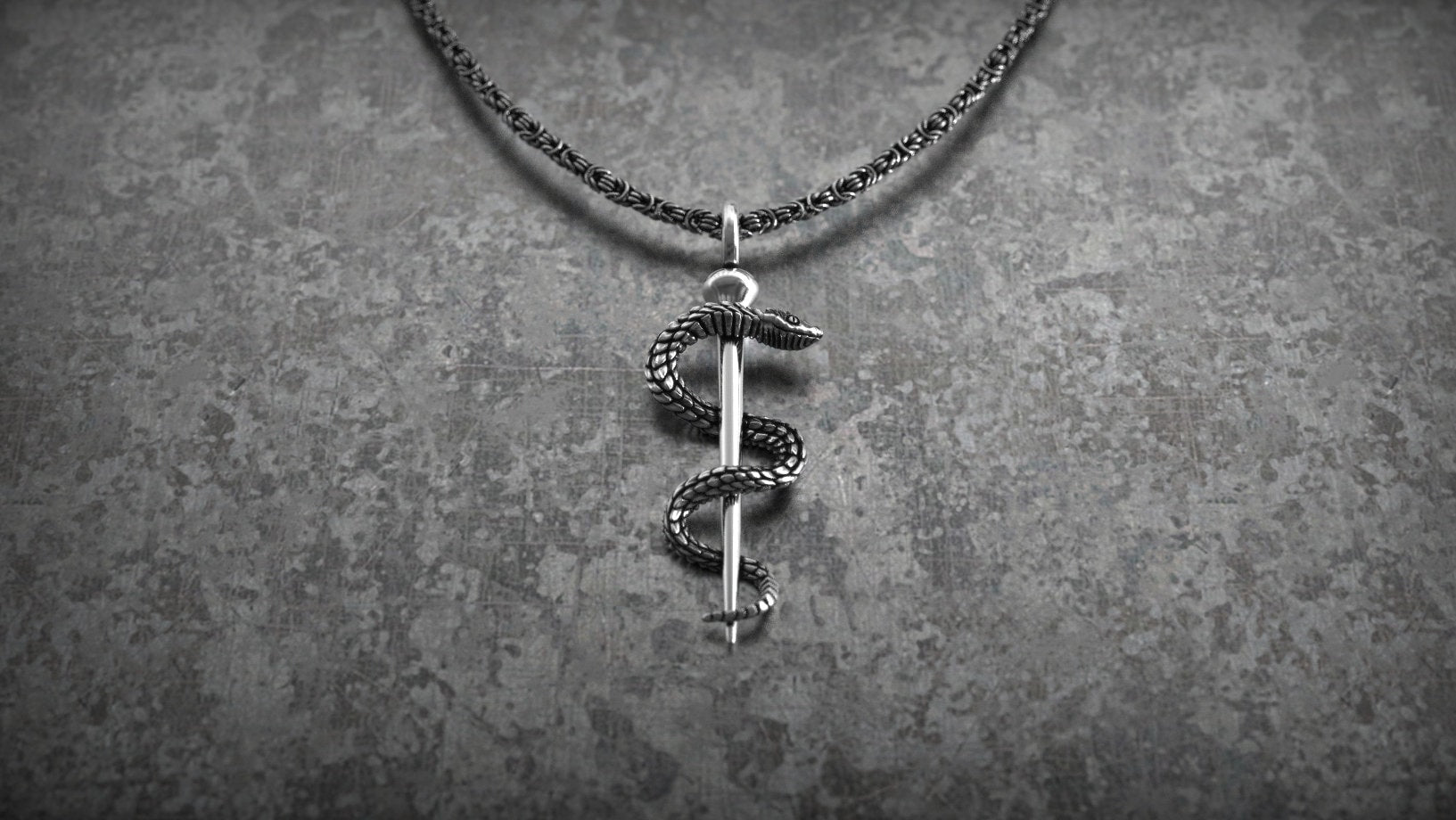 Silver Snake Pendant