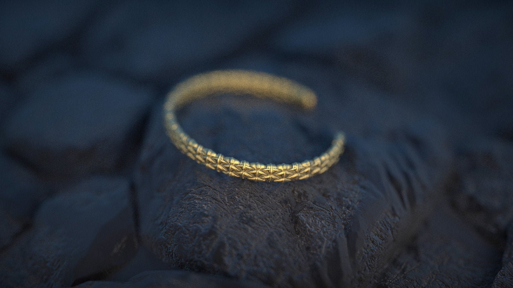 14k Gold Snake Bangle Bracelet