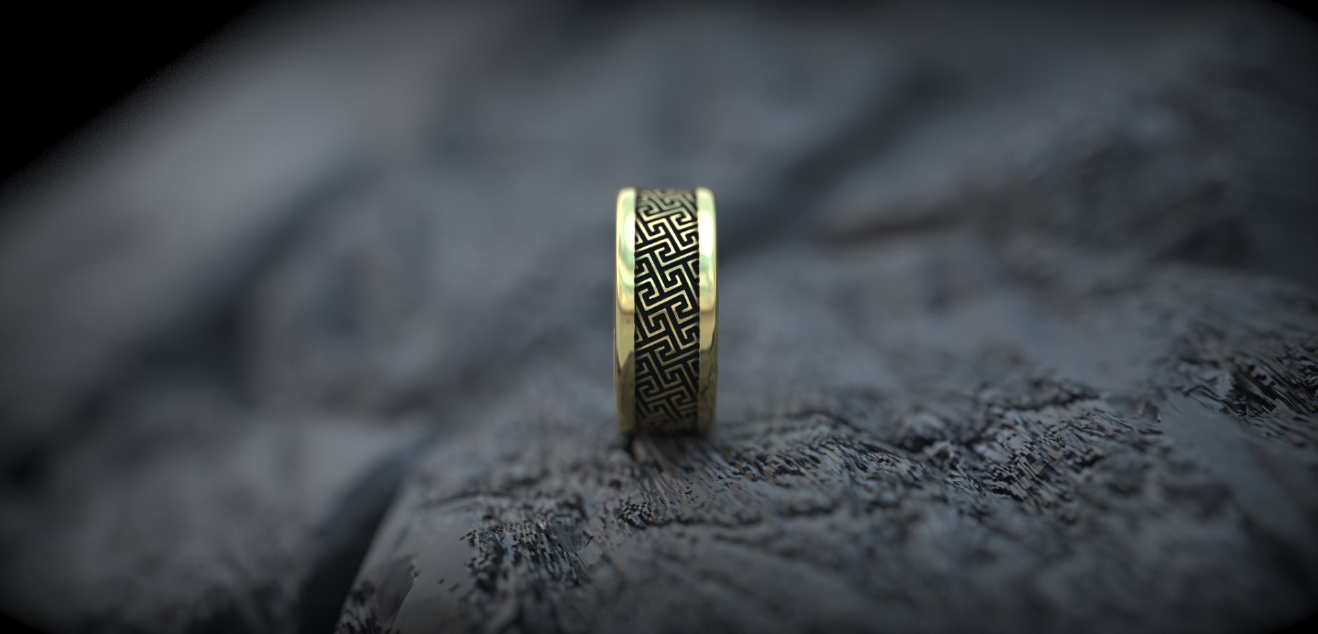 Geometric Gold Ring