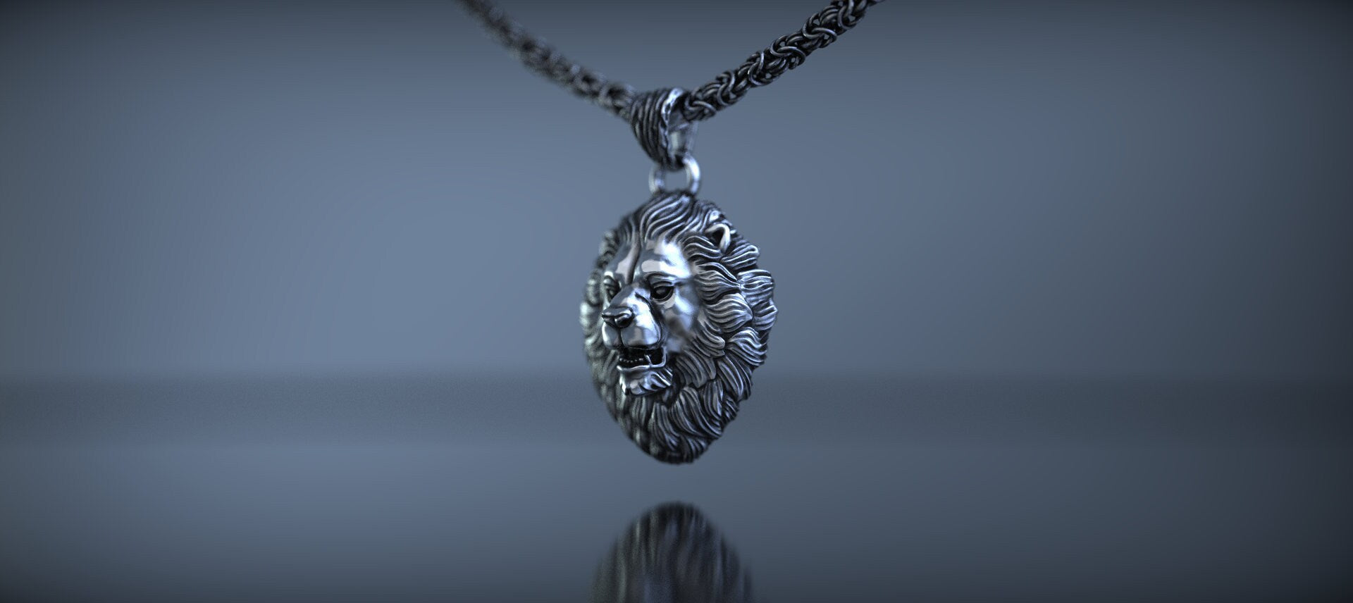Lion Head Mens Pendant