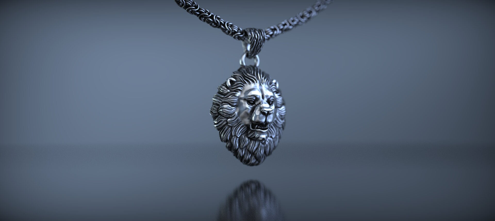 Lion Head Mens Pendant