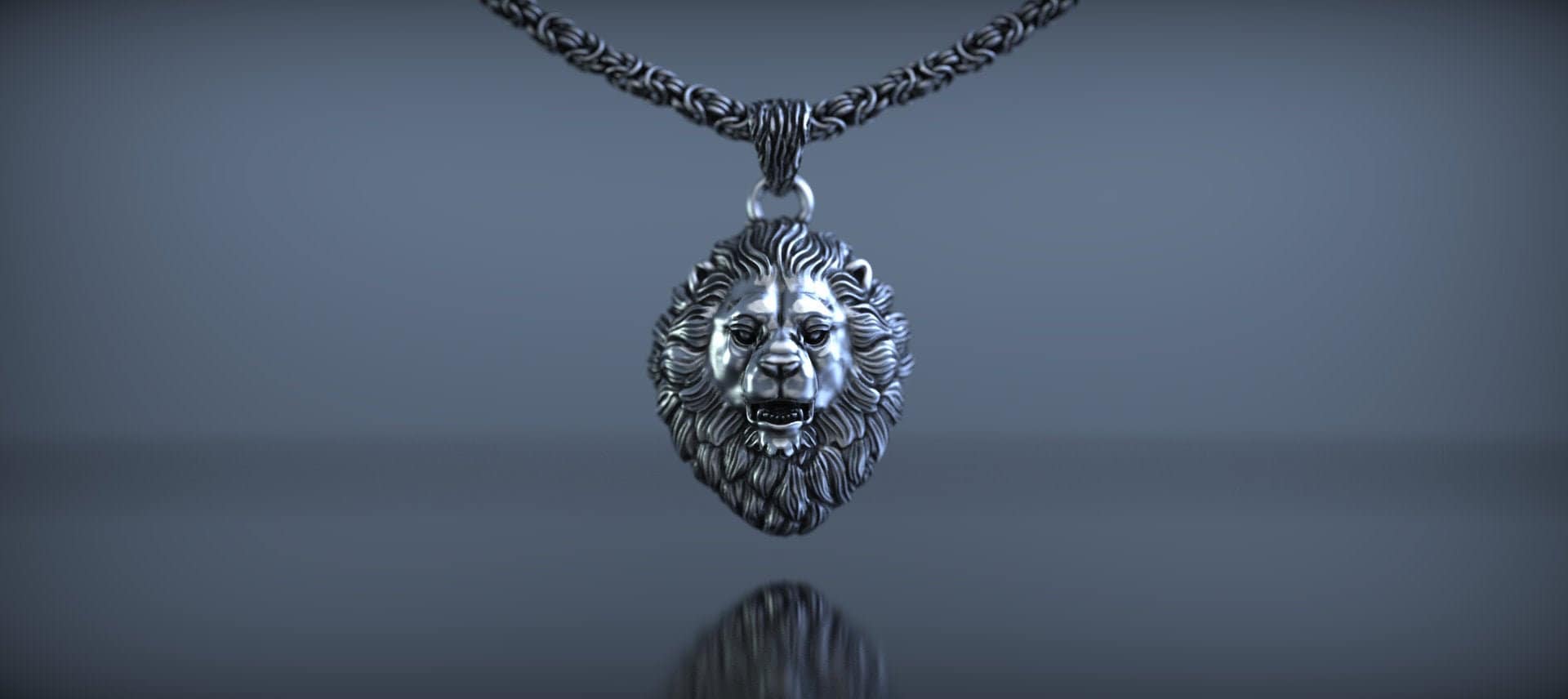 Lion Head Mens Pendant