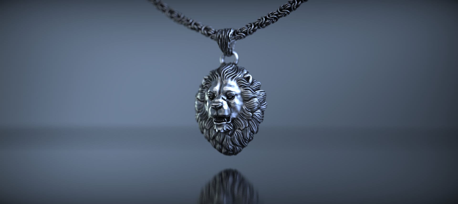 Lion Head Mens Pendant