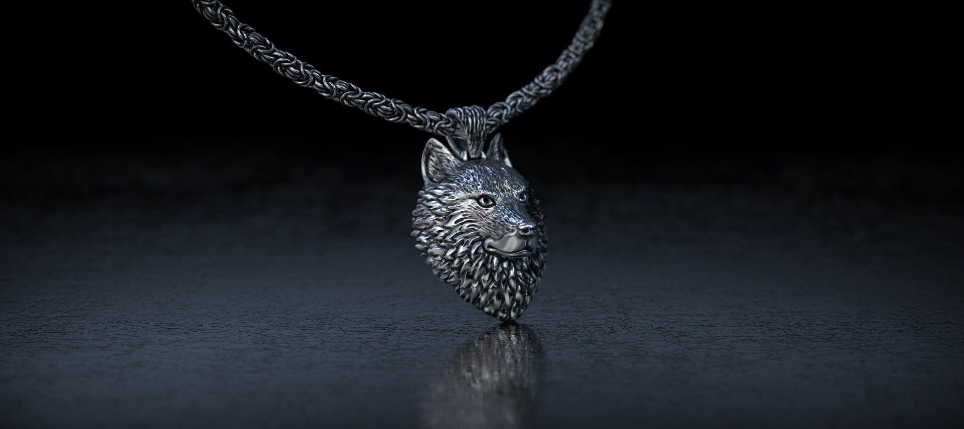 Wolf Head Pendant