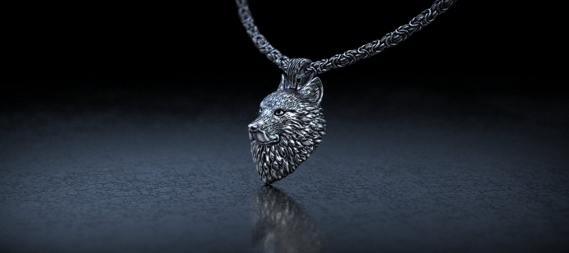 Wolf Head Pendant