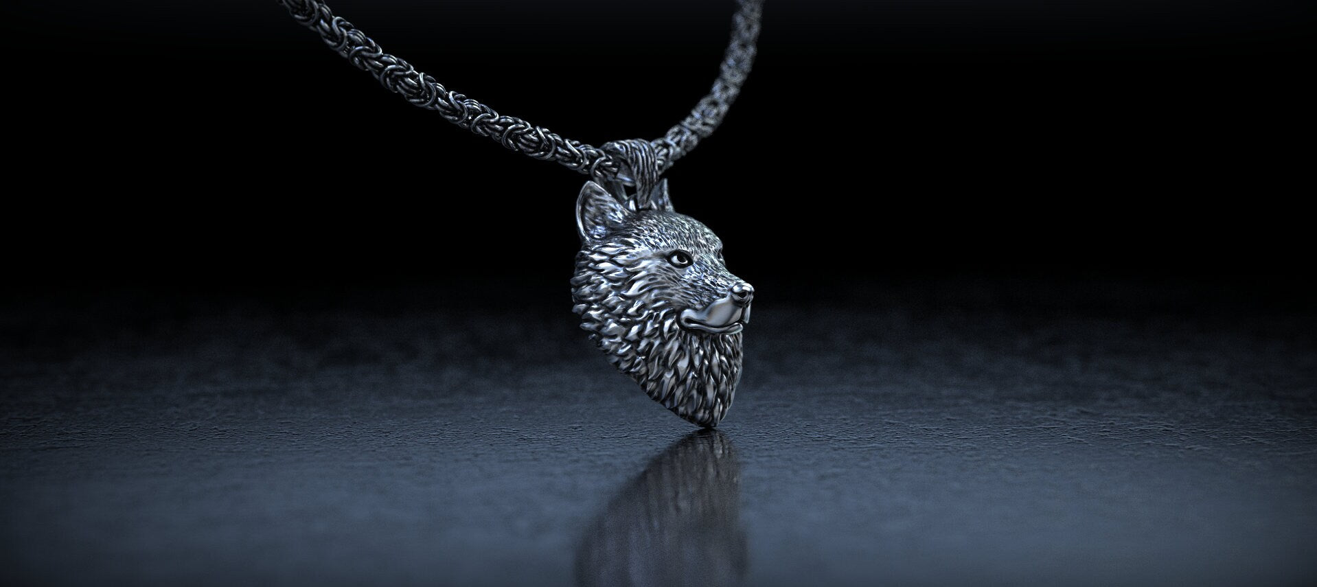 Wolf Head Pendant