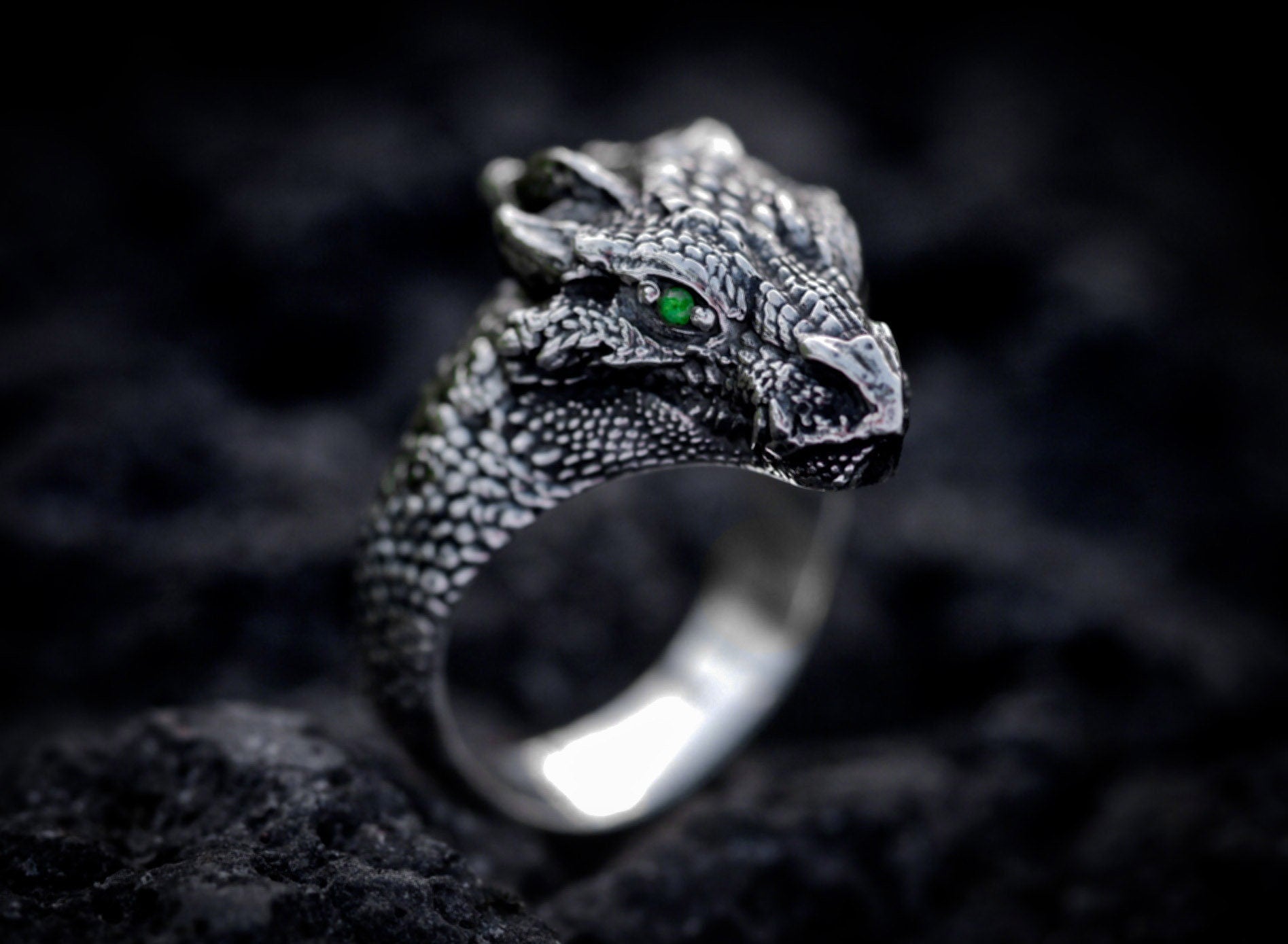 Silver Dragon Ring