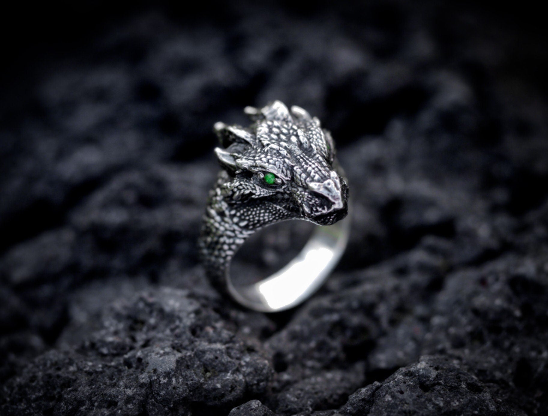 Handmade Dragon Head Ring