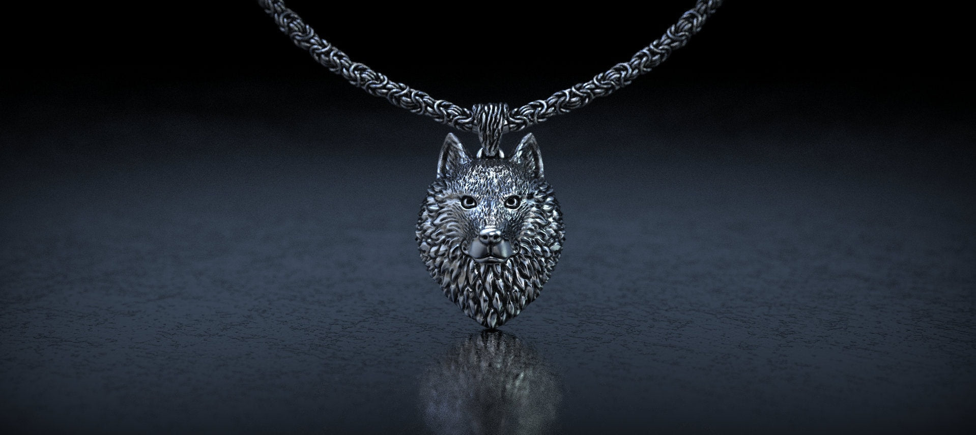 Wolf Head Pendant