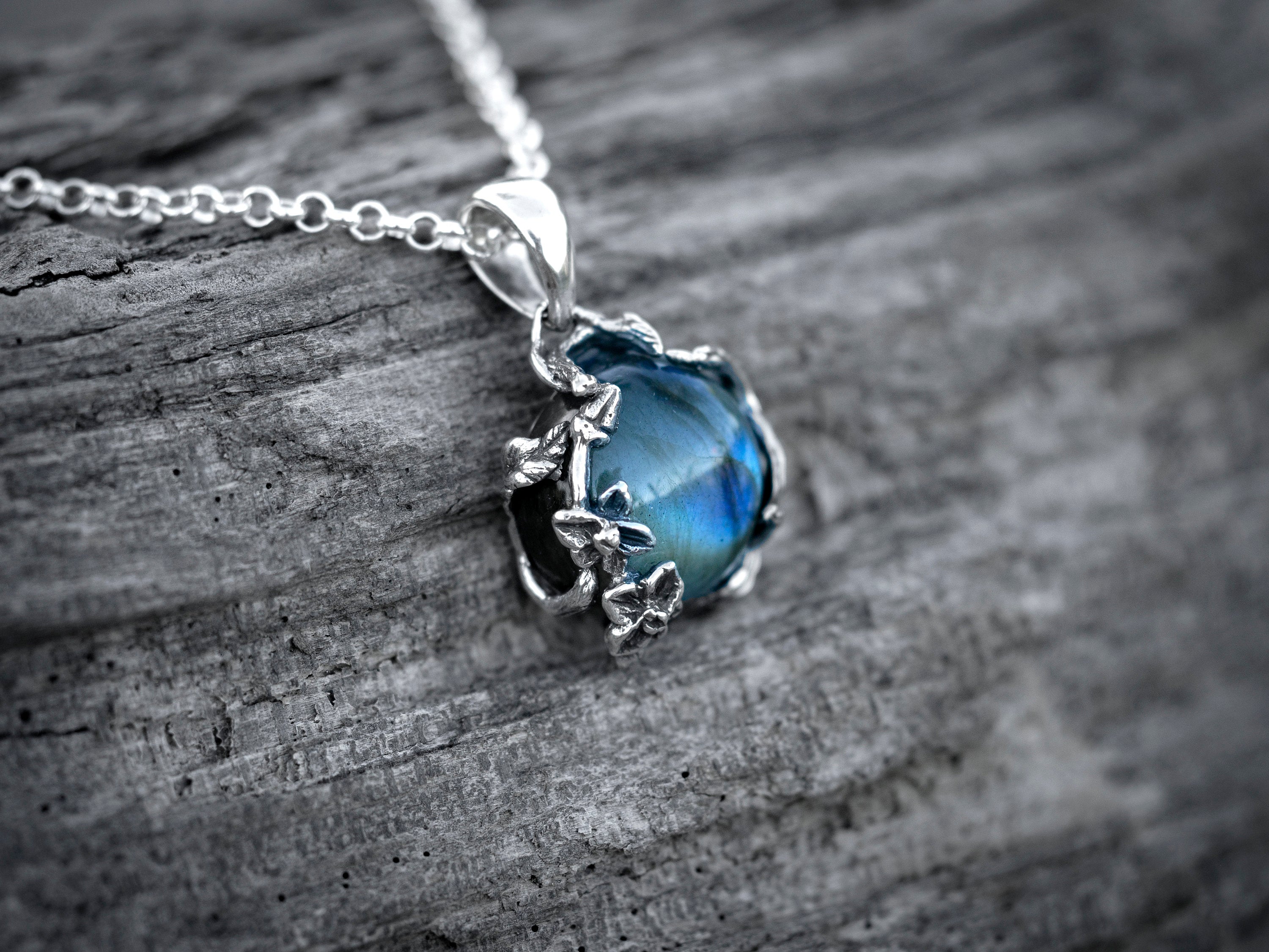 Labradorite Flower Necklace