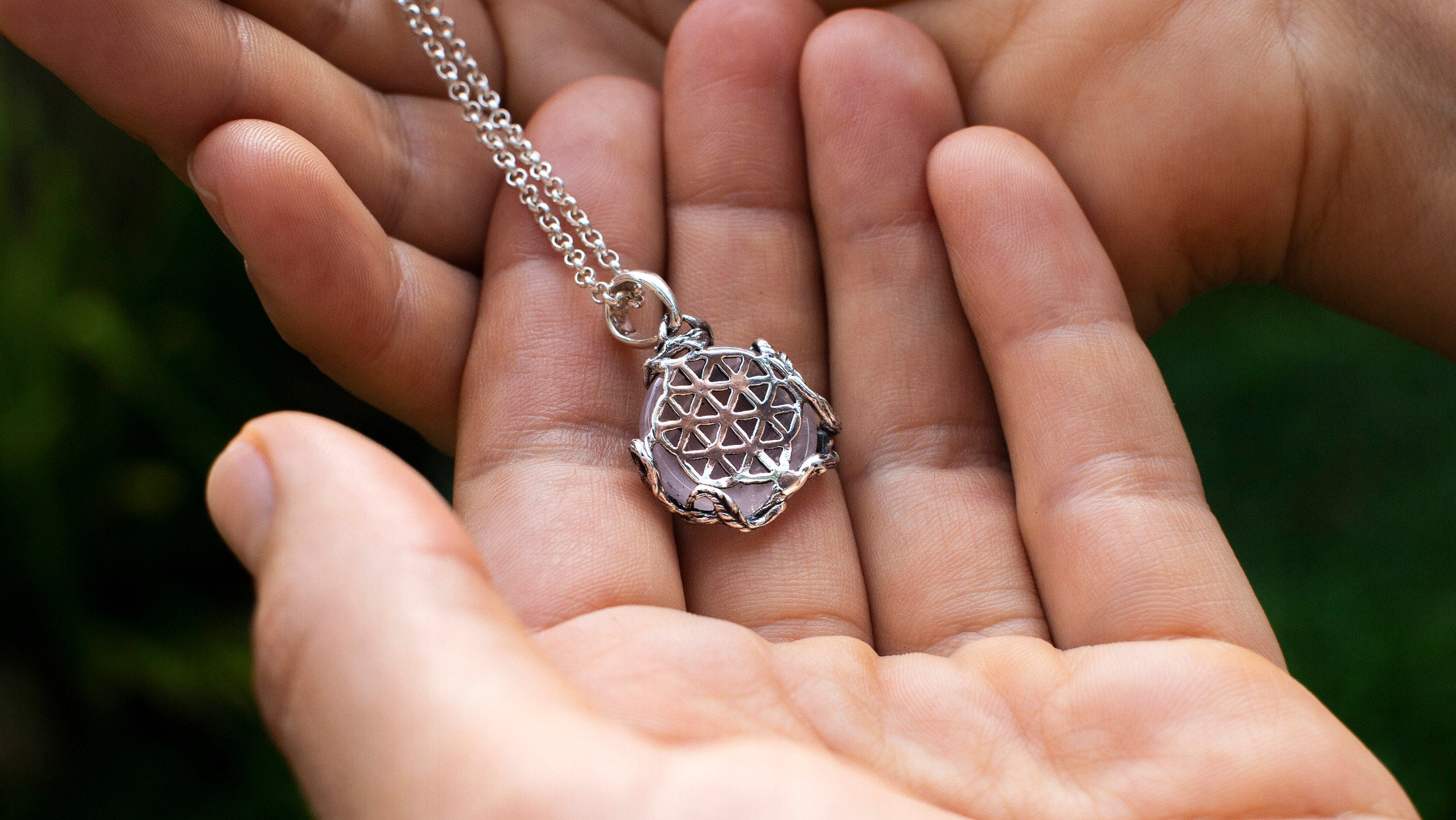 Labradorite Flower Necklace