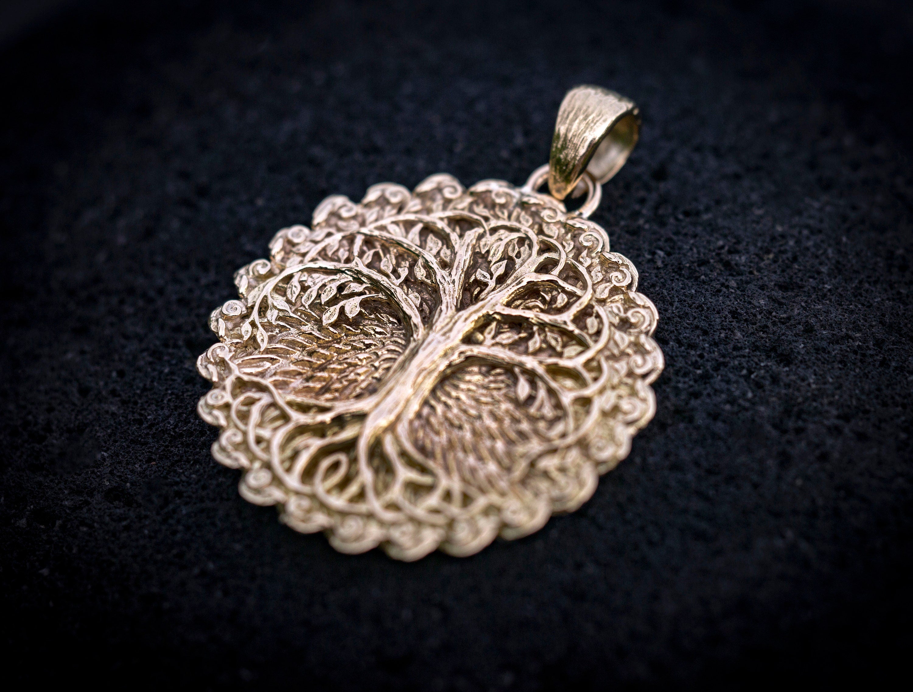 14K Gold  Tree of Life Pendant