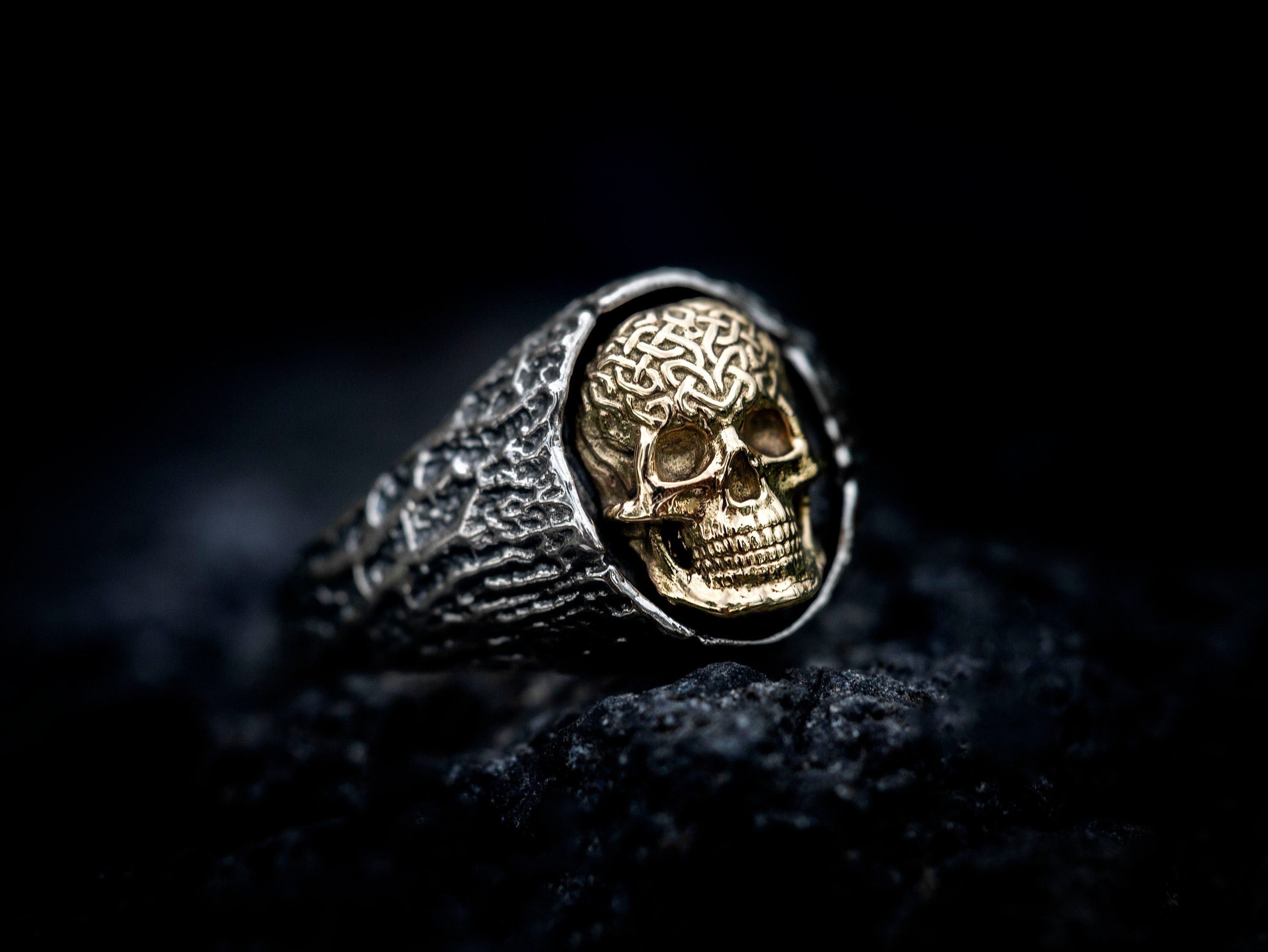 Gold Skull Ring