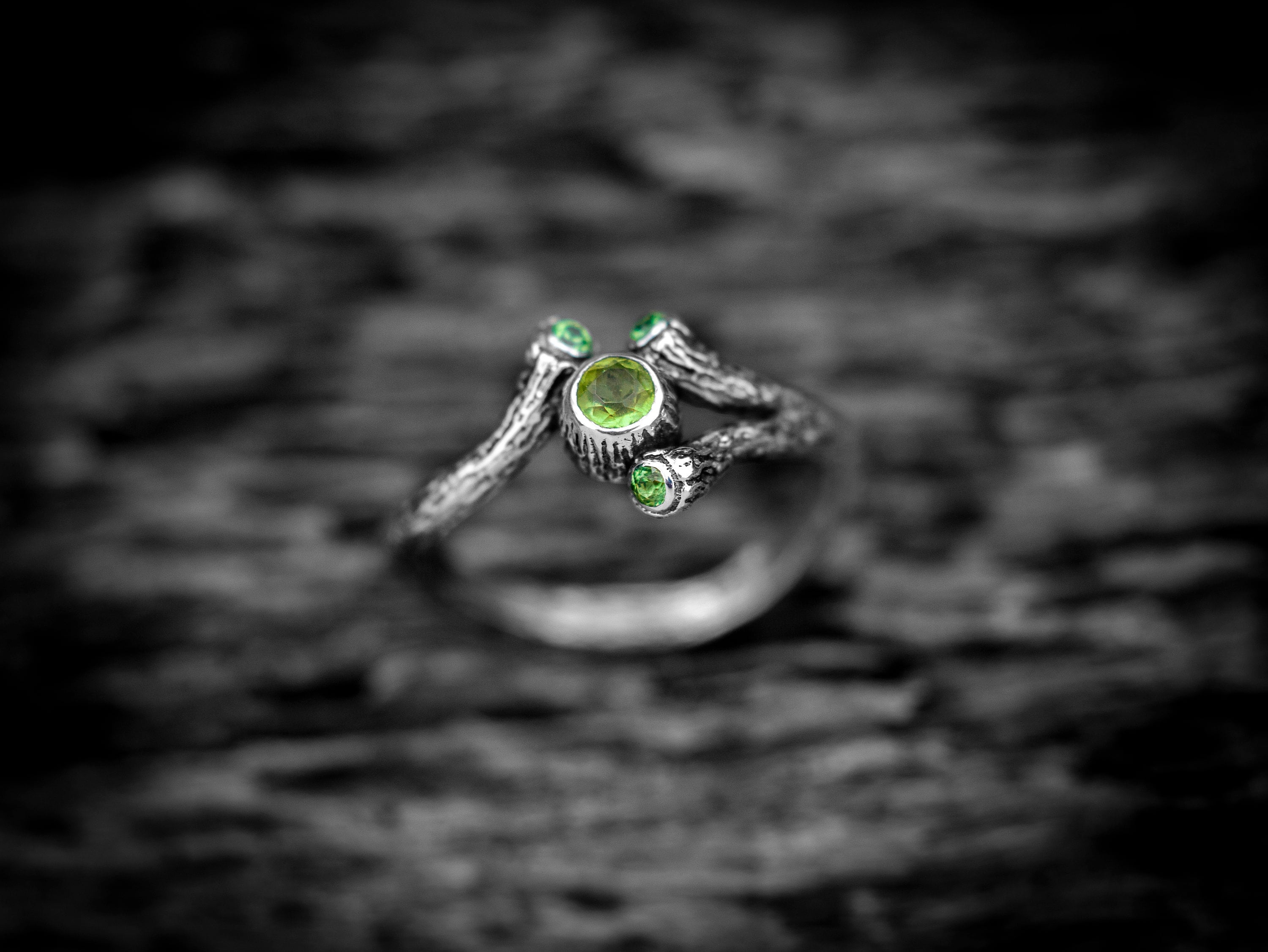Twig Engagement Silver Ring 'Spring'