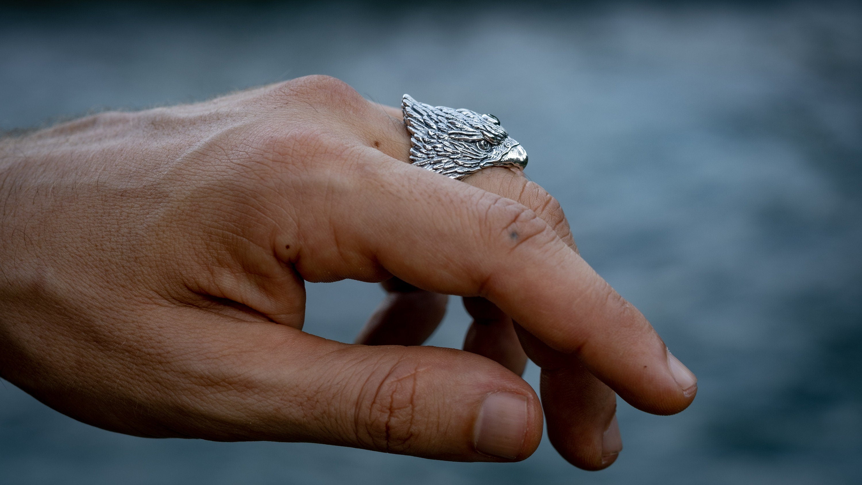 Silver Eagle Ring