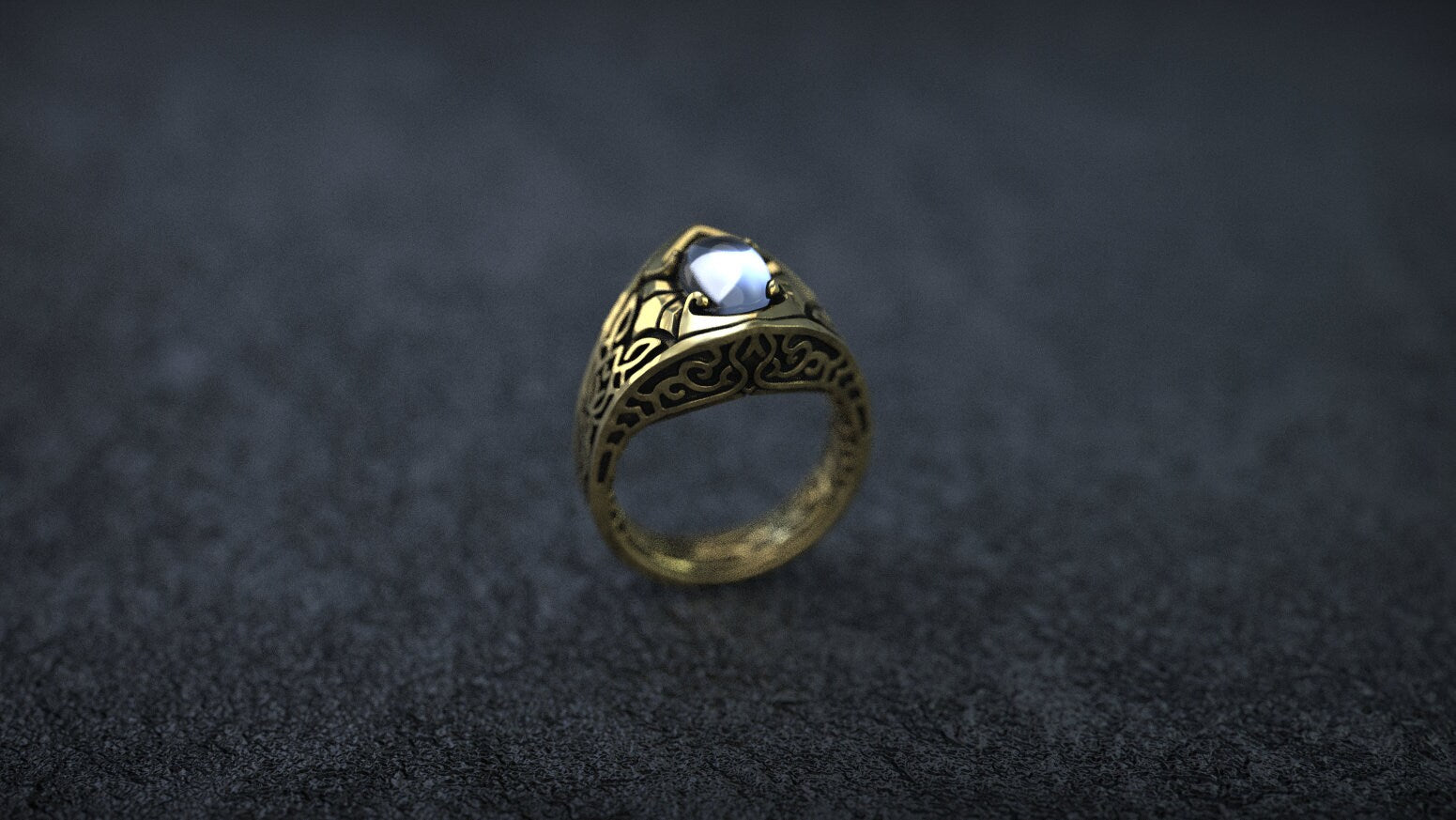 Gold Celtic Ring 'Wind'