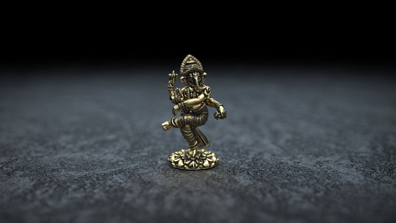 Gold Ganesha Statue