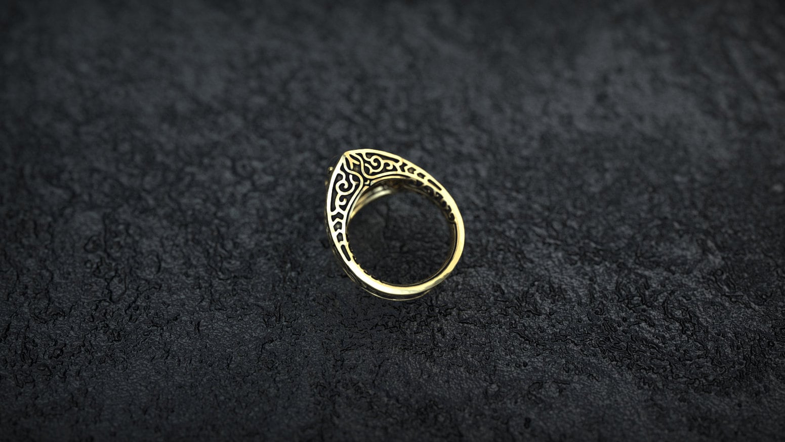 Gold Celtic Ring 'Wind'